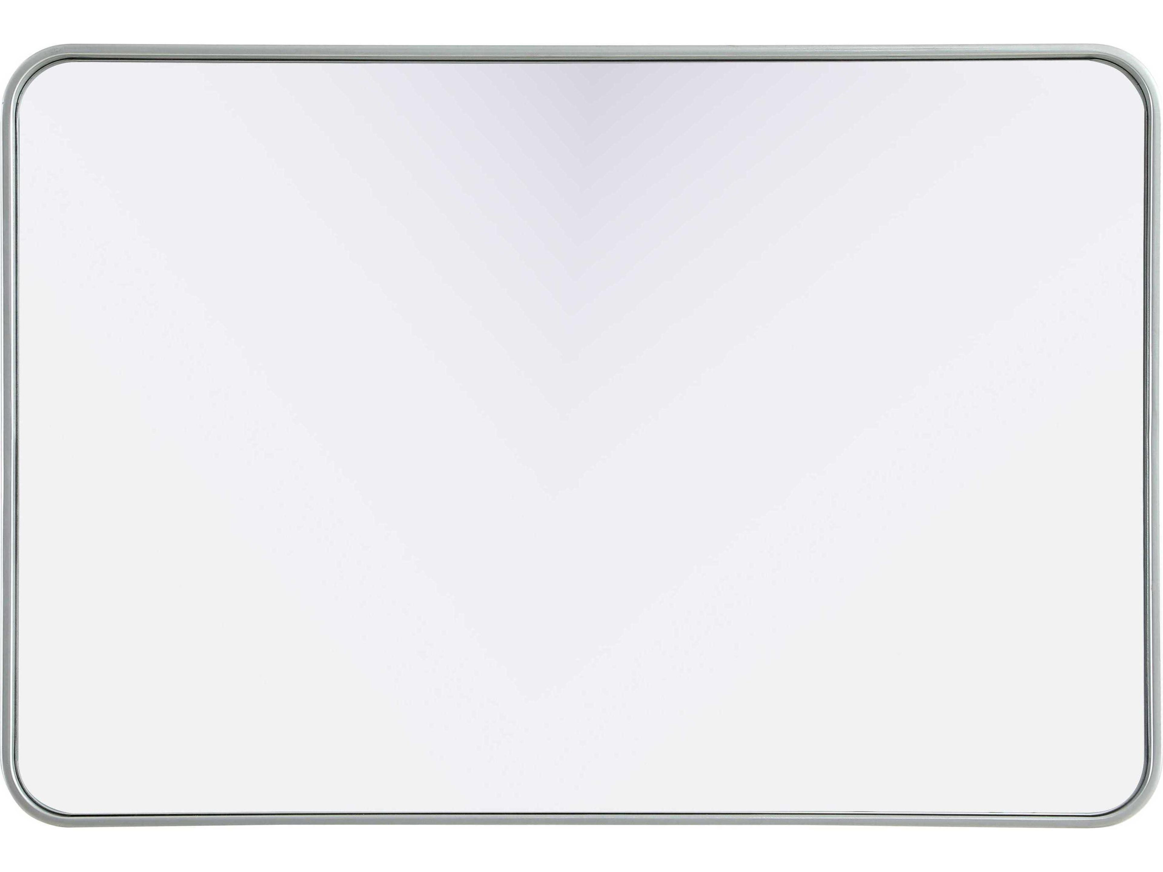 Elegant Lighting Remy Silver Rectangular Wall Mirror