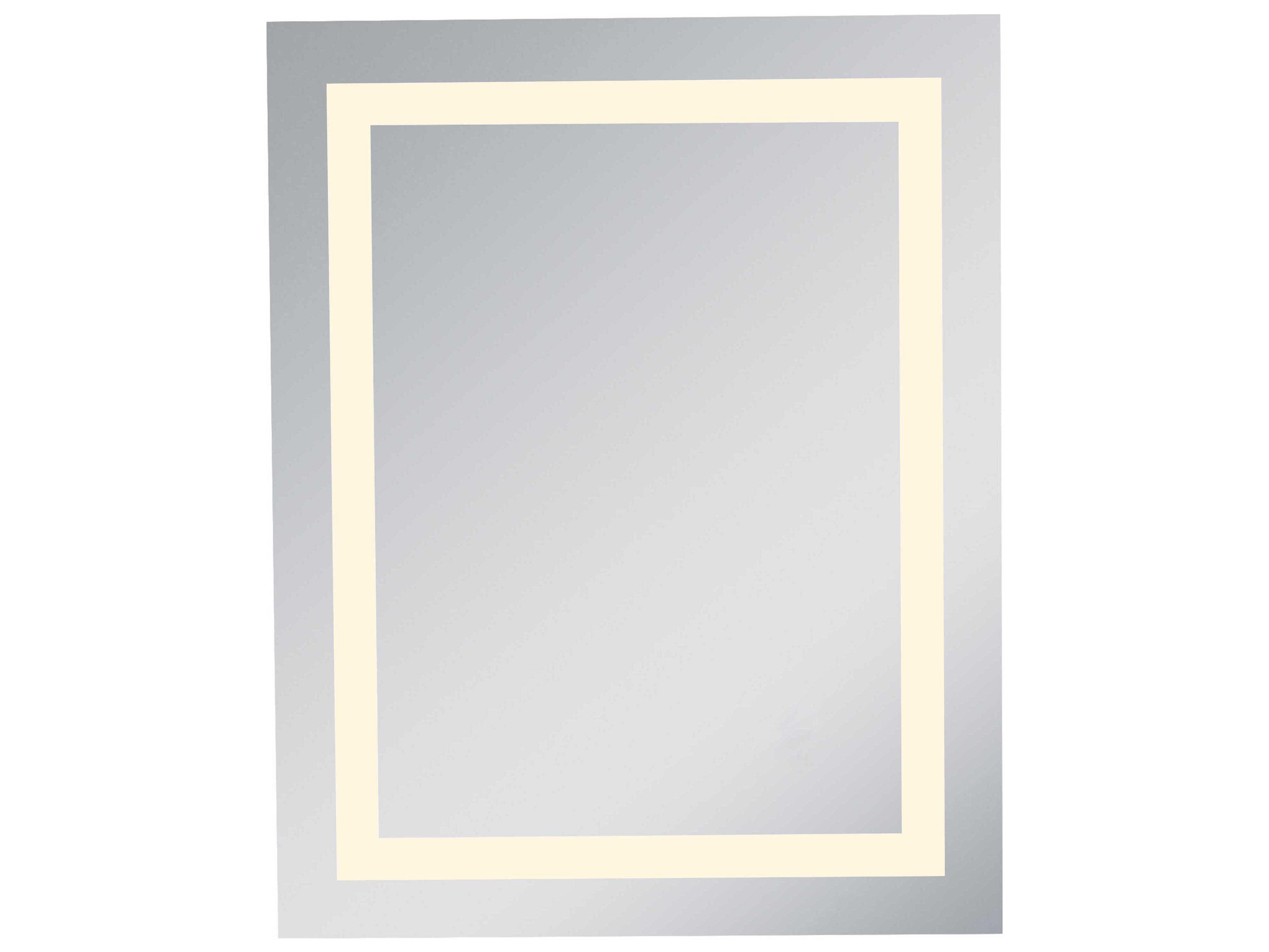 Nova Glossy White 3000K LED Rectangular Wall Mirror