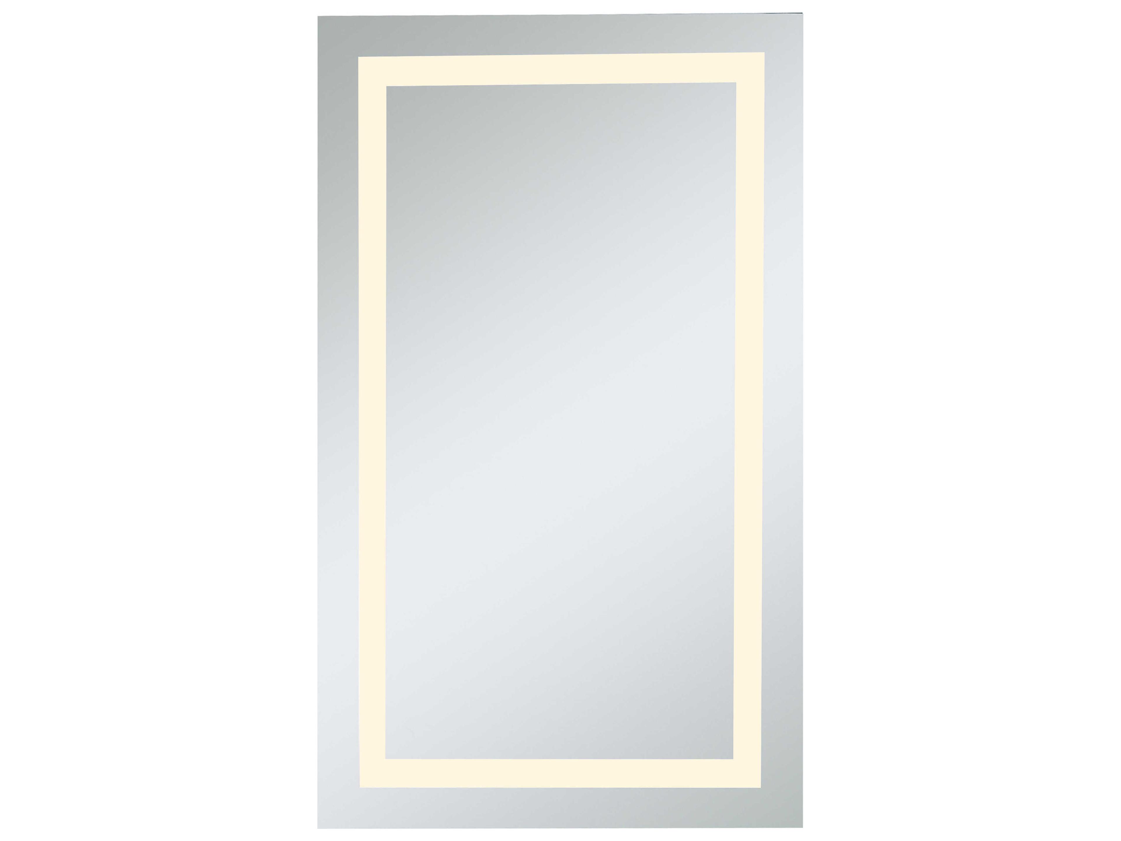 Nova Glossy White 3000K LED Rectangular Wall Mirror