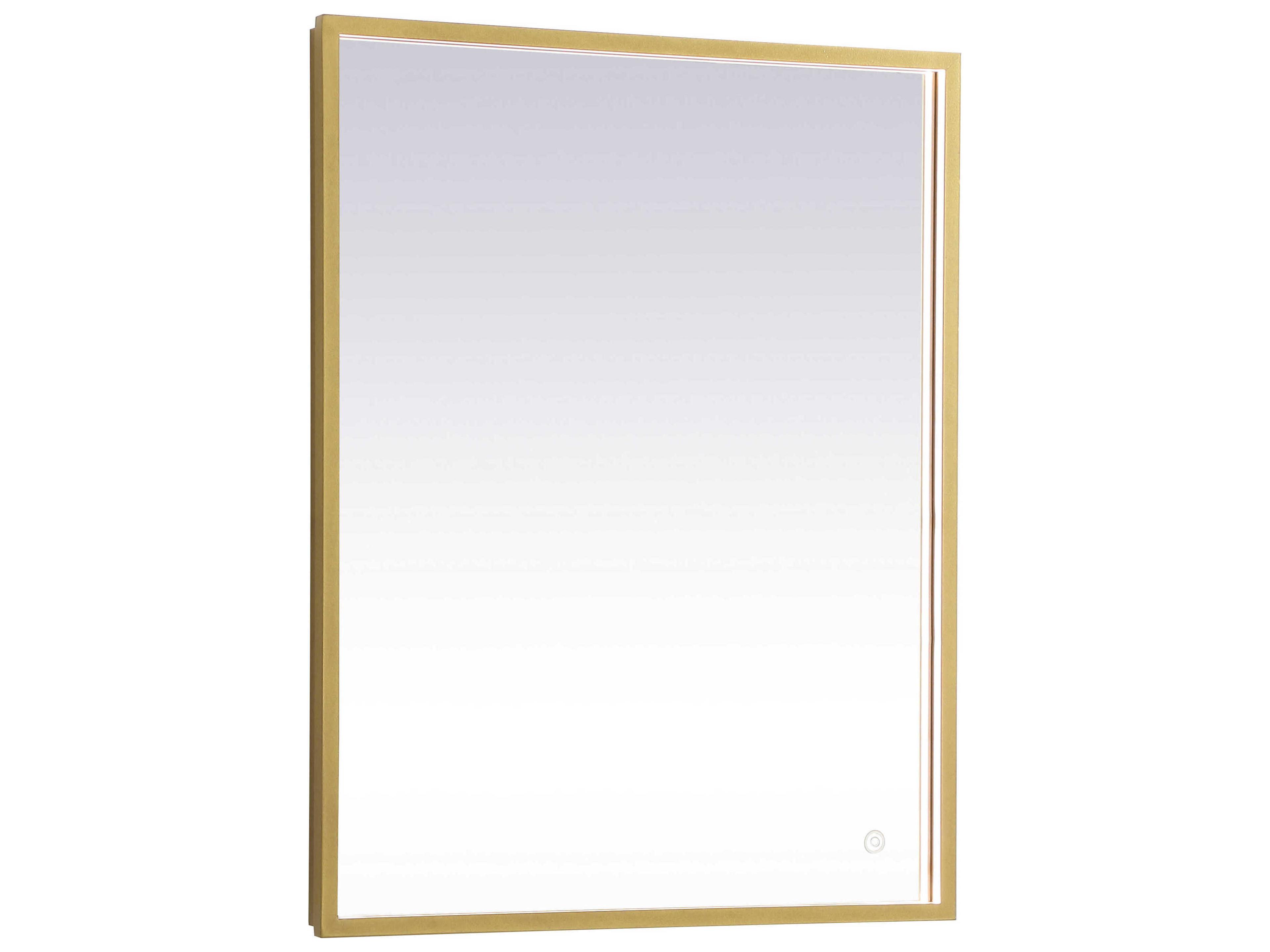 Pier Brass Rectangular LED Wall Mirror