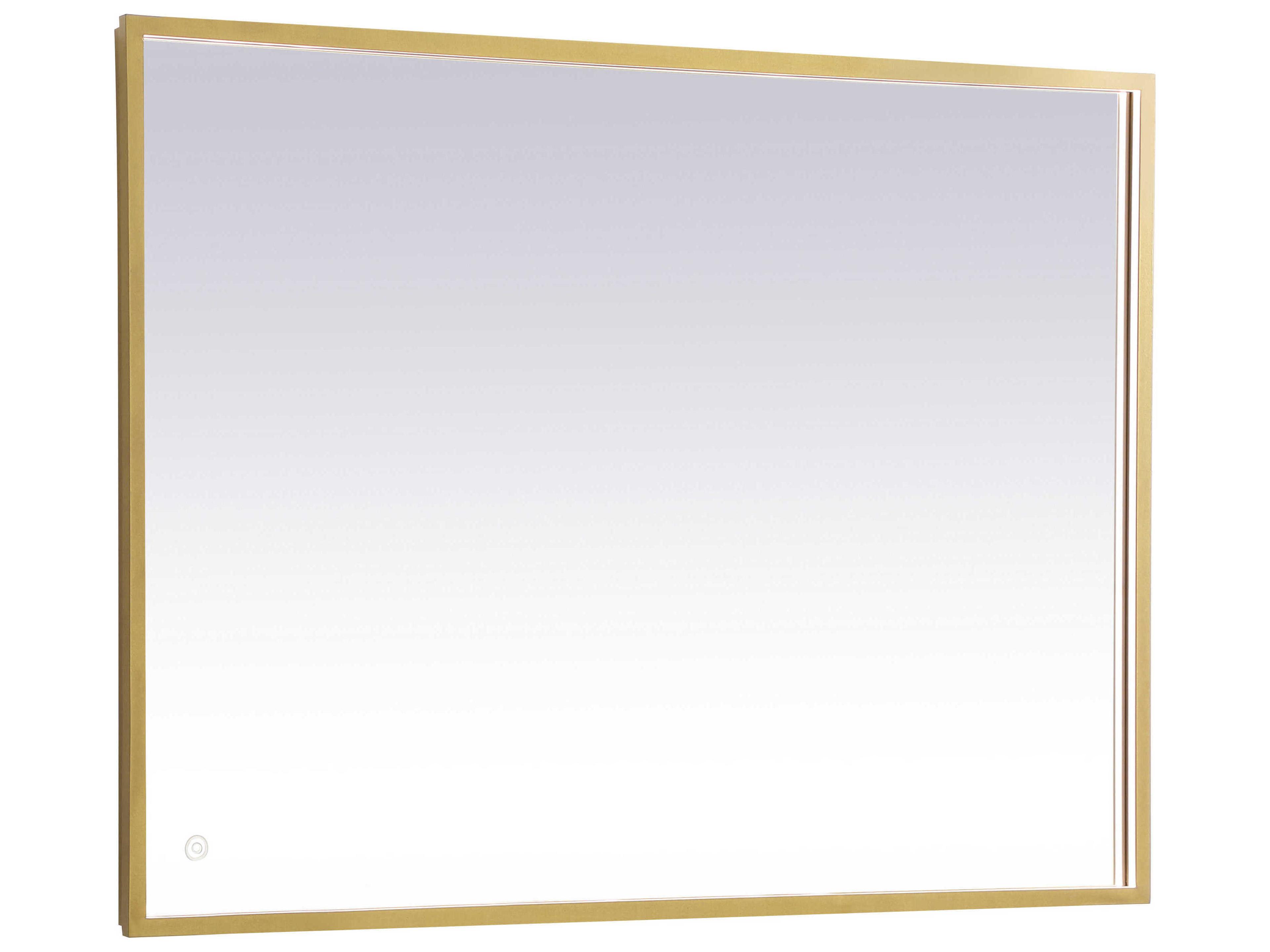 Pier Brass Square LED Wall Mirror