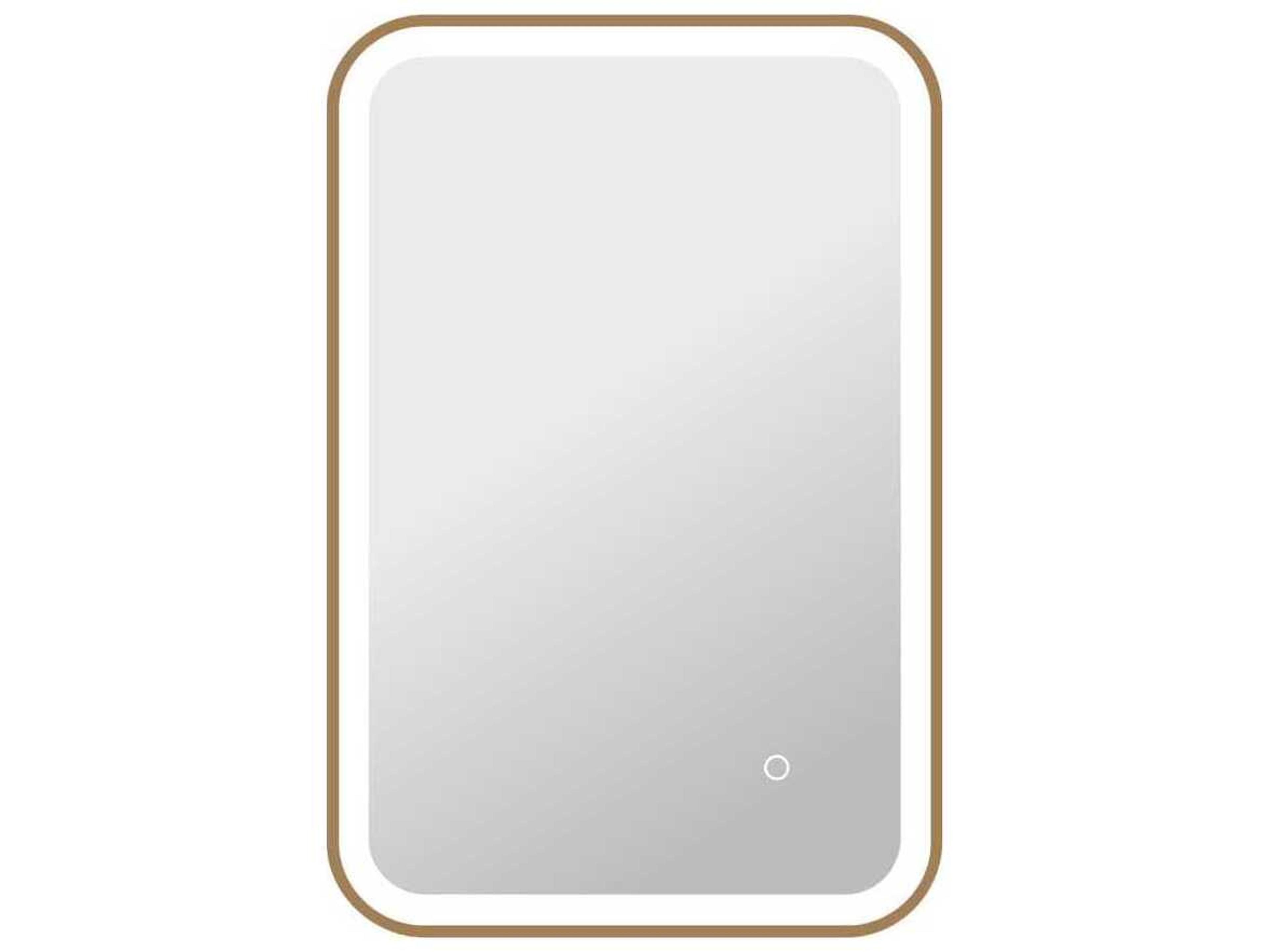 Harmoni Satin Gold Rectangular Wall Mirror