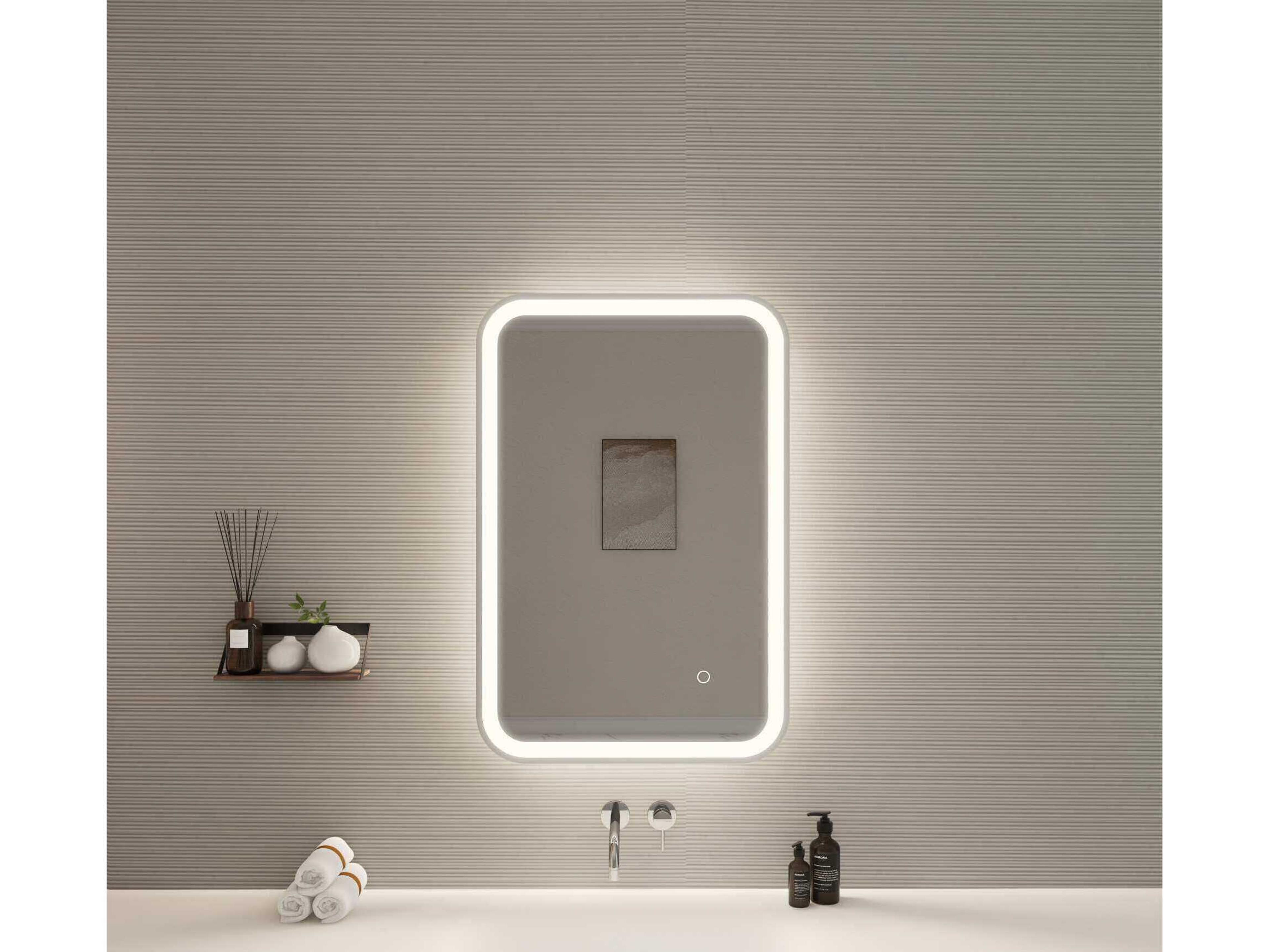 Elegant Lighting Harmoni Silver Rectangular Wall Mirror