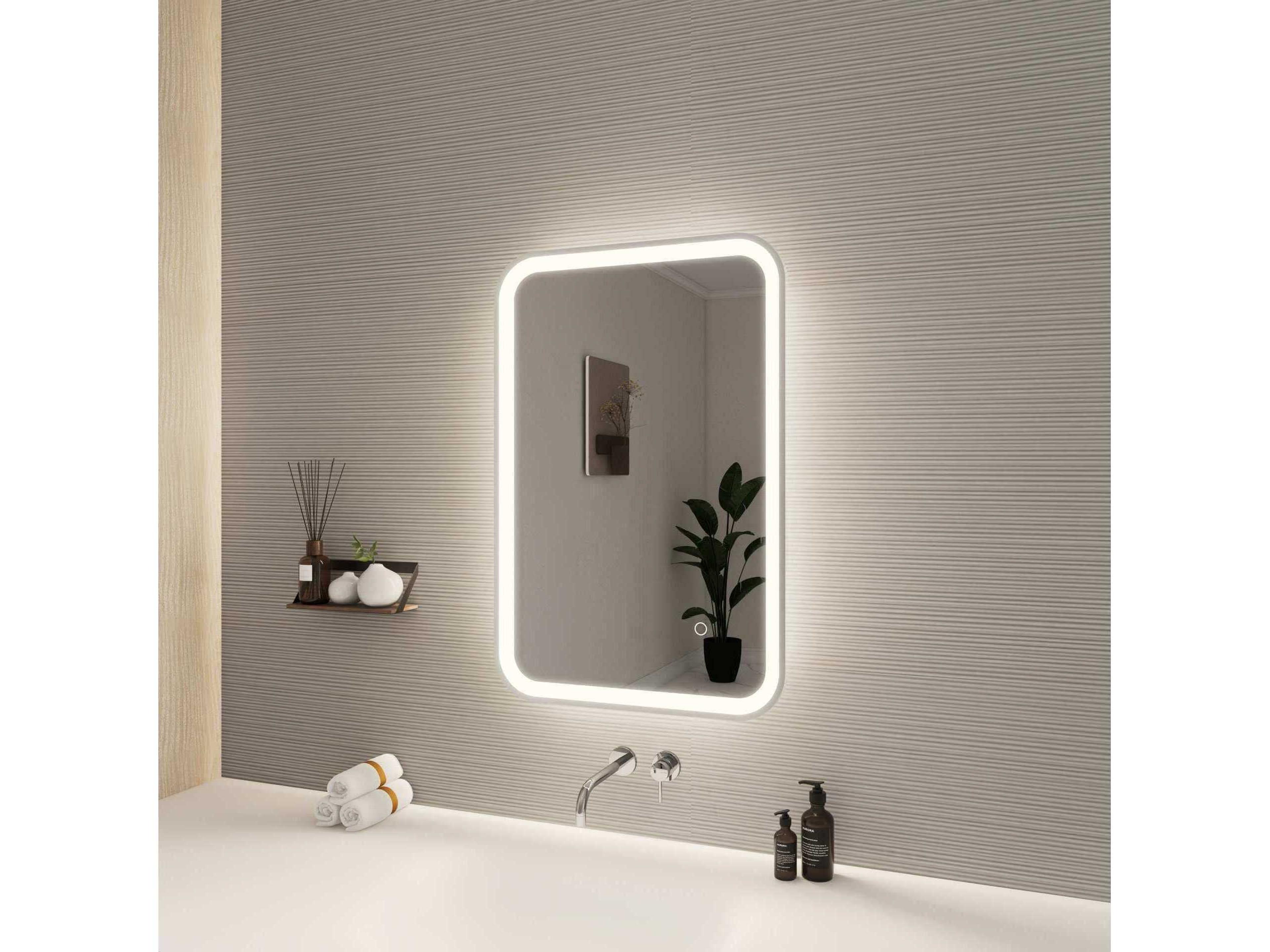 Elegant Lighting Harmoni Silver Rectangular Wall Mirror