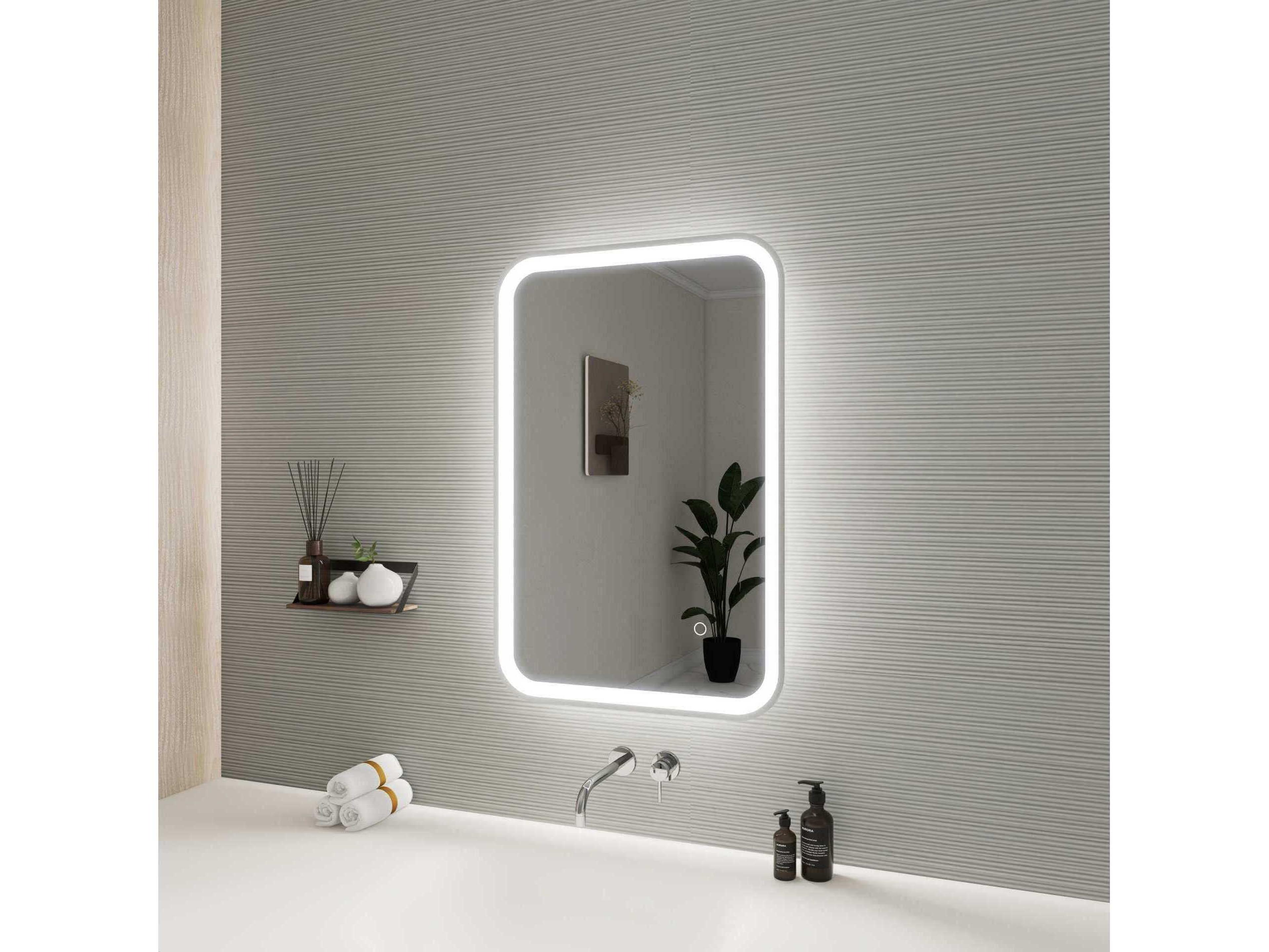 Elegant Lighting Harmoni Silver Rectangular Wall Mirror