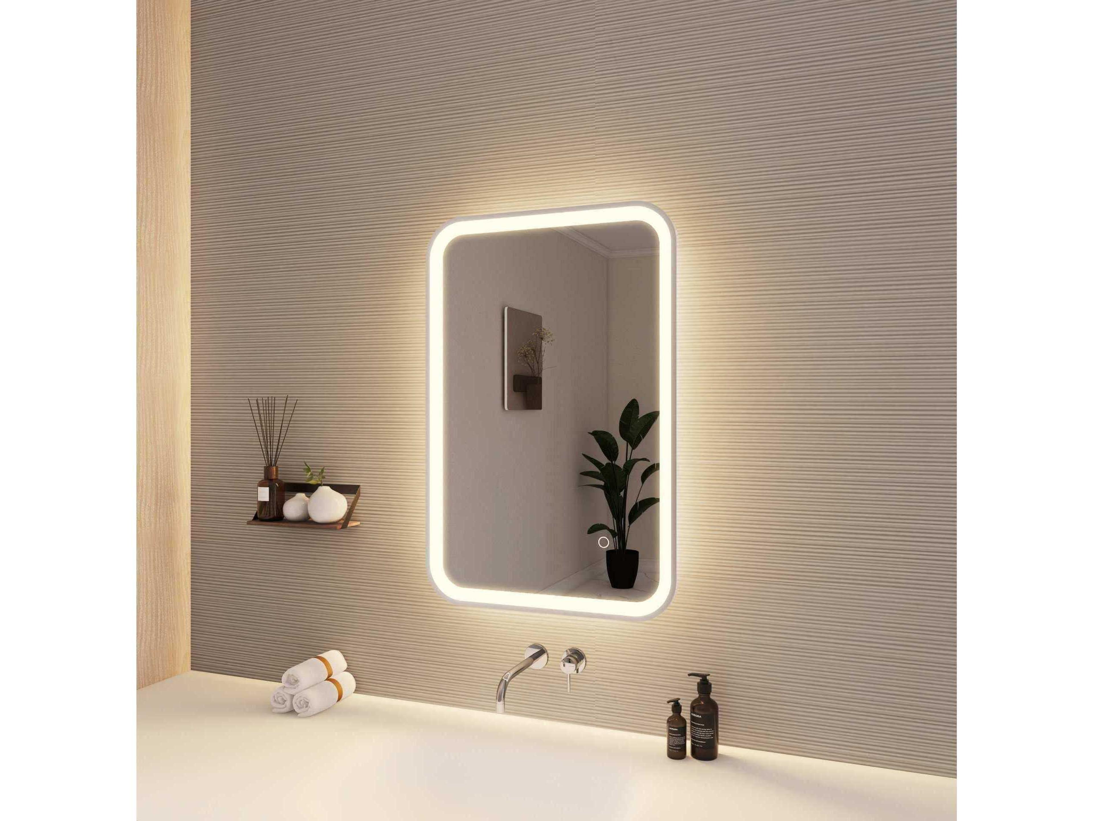 Elegant Lighting Harmoni Silver Rectangular Wall Mirror