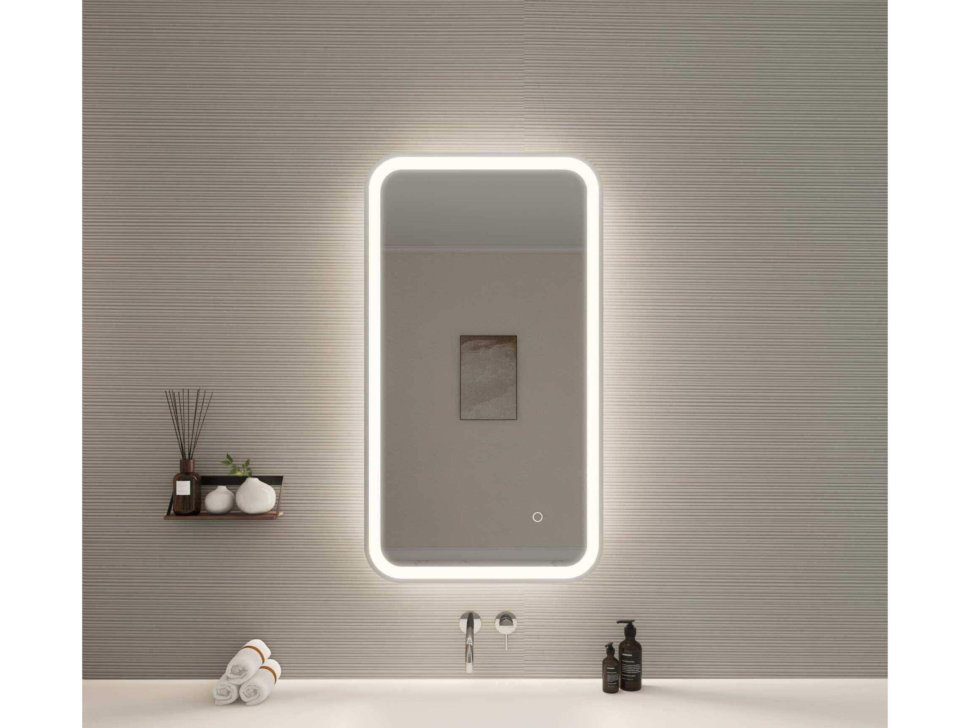 Elegant Lighting Harmoni Silver Rectangular Wall Mirror