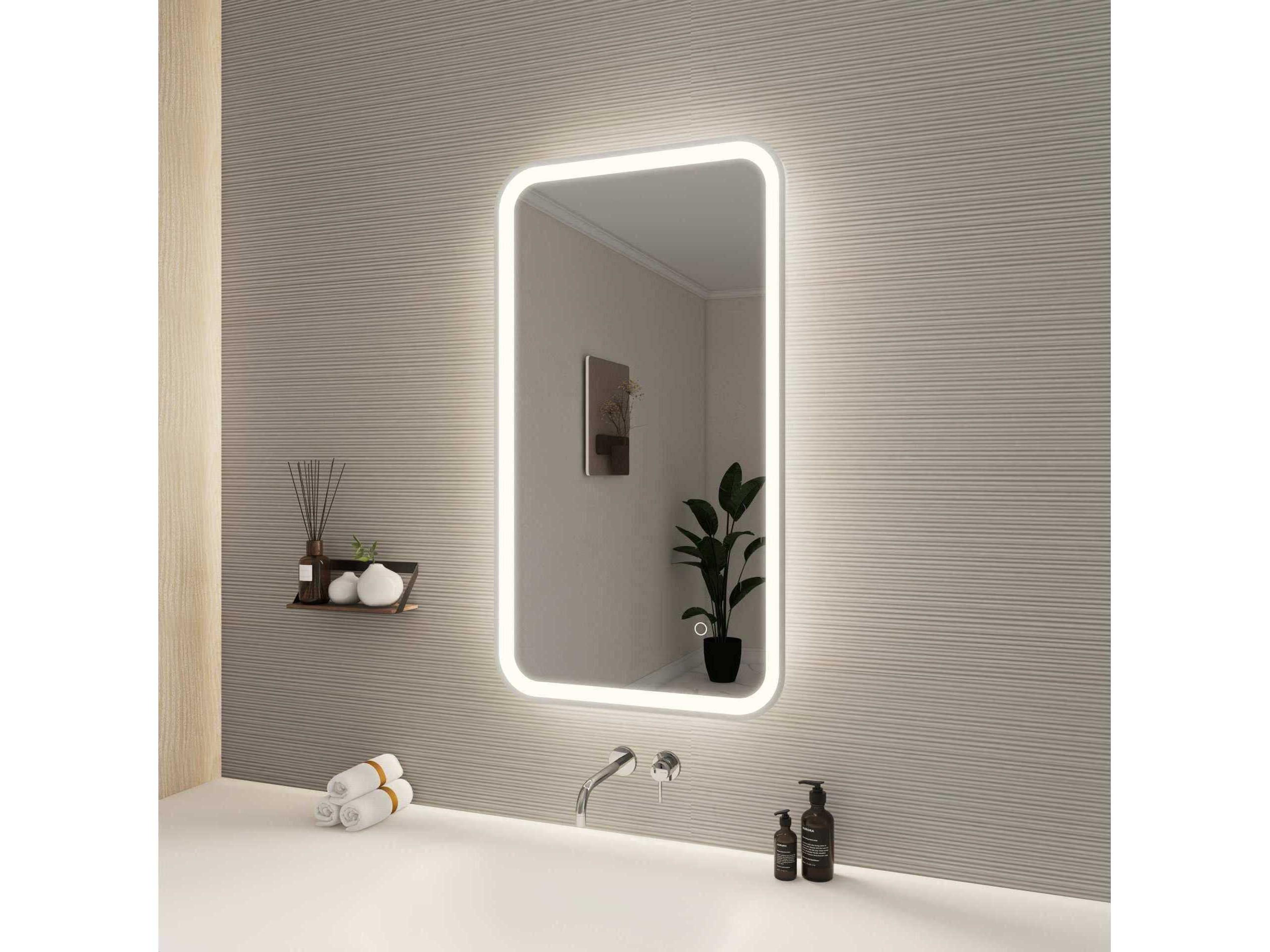 Elegant Lighting Harmoni Silver Rectangular Wall Mirror