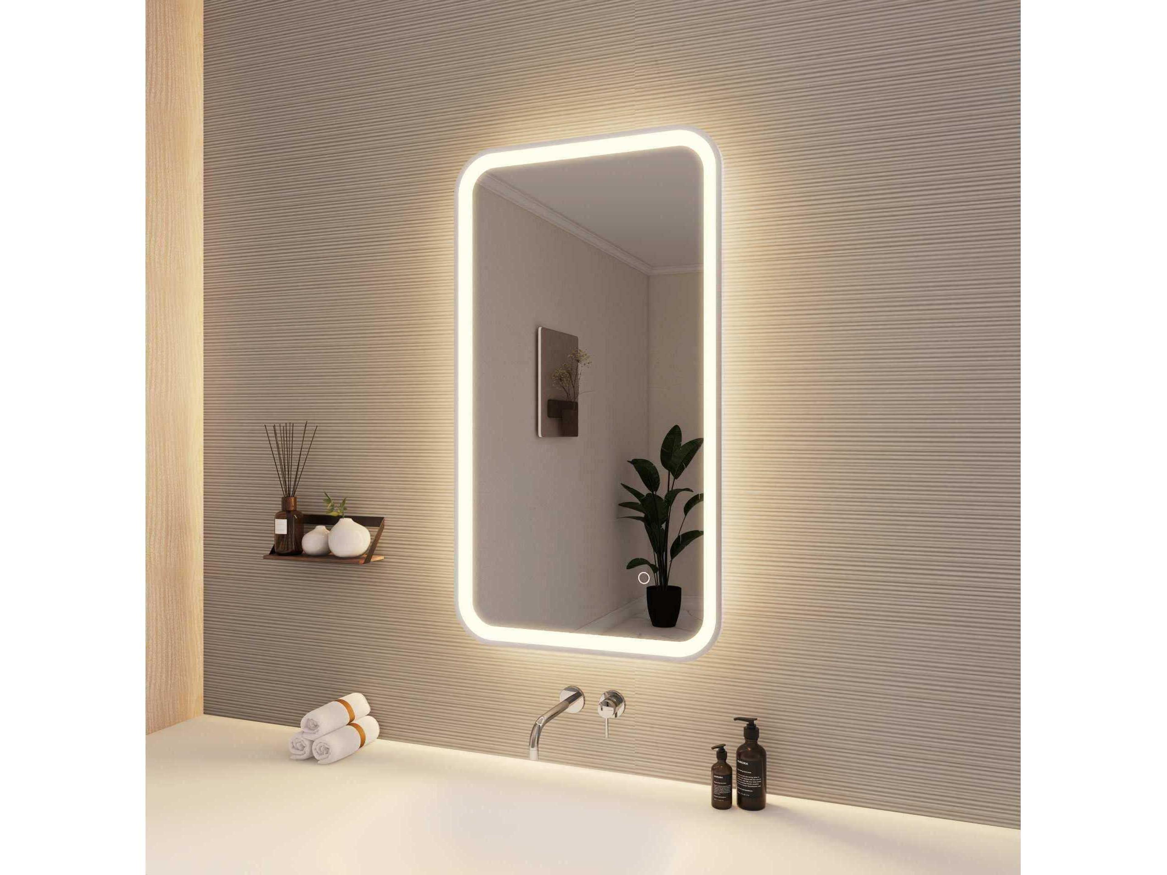 Elegant Lighting Harmoni Silver Rectangular Wall Mirror