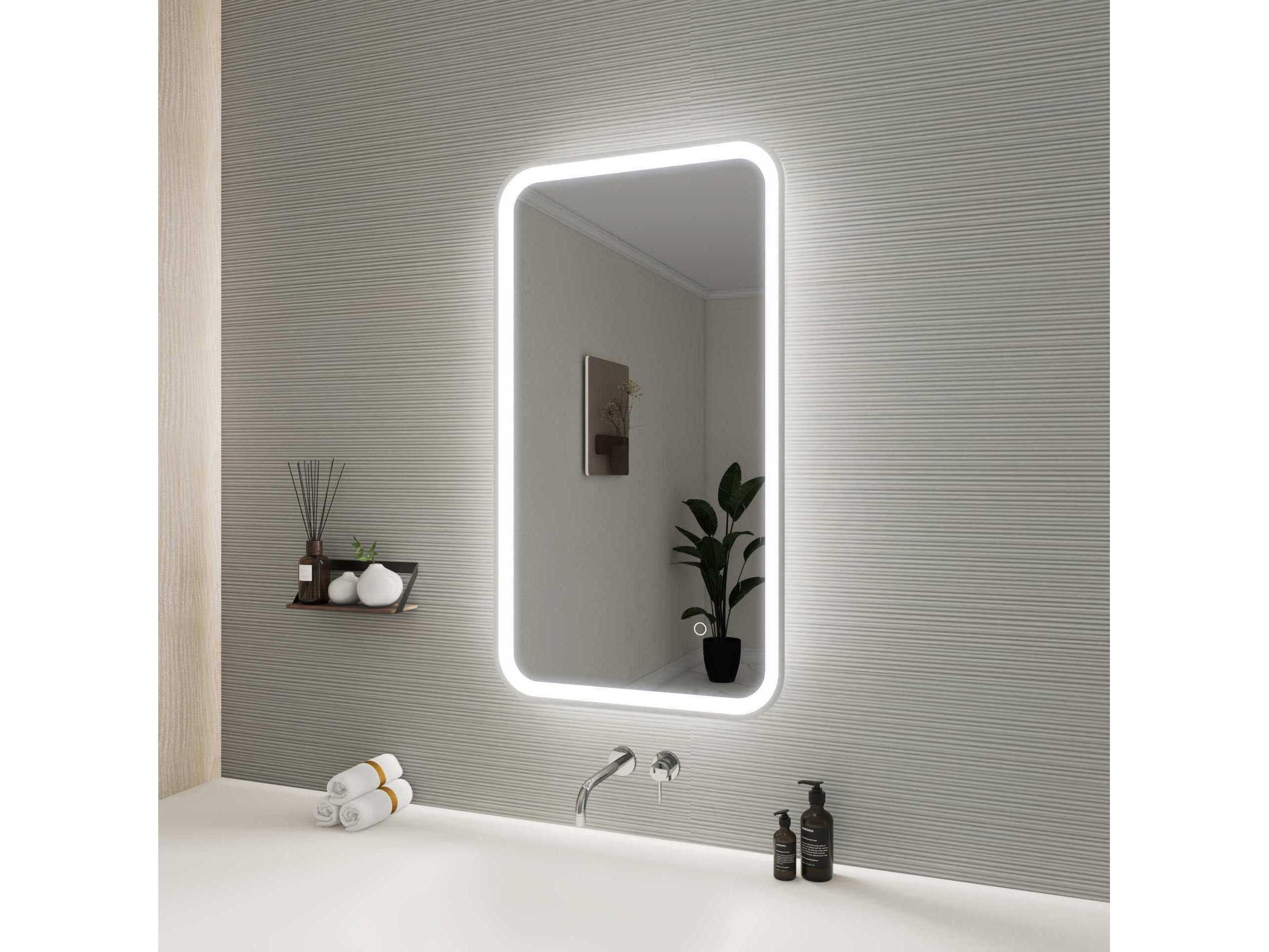 Elegant Lighting Harmoni Silver Rectangular Wall Mirror