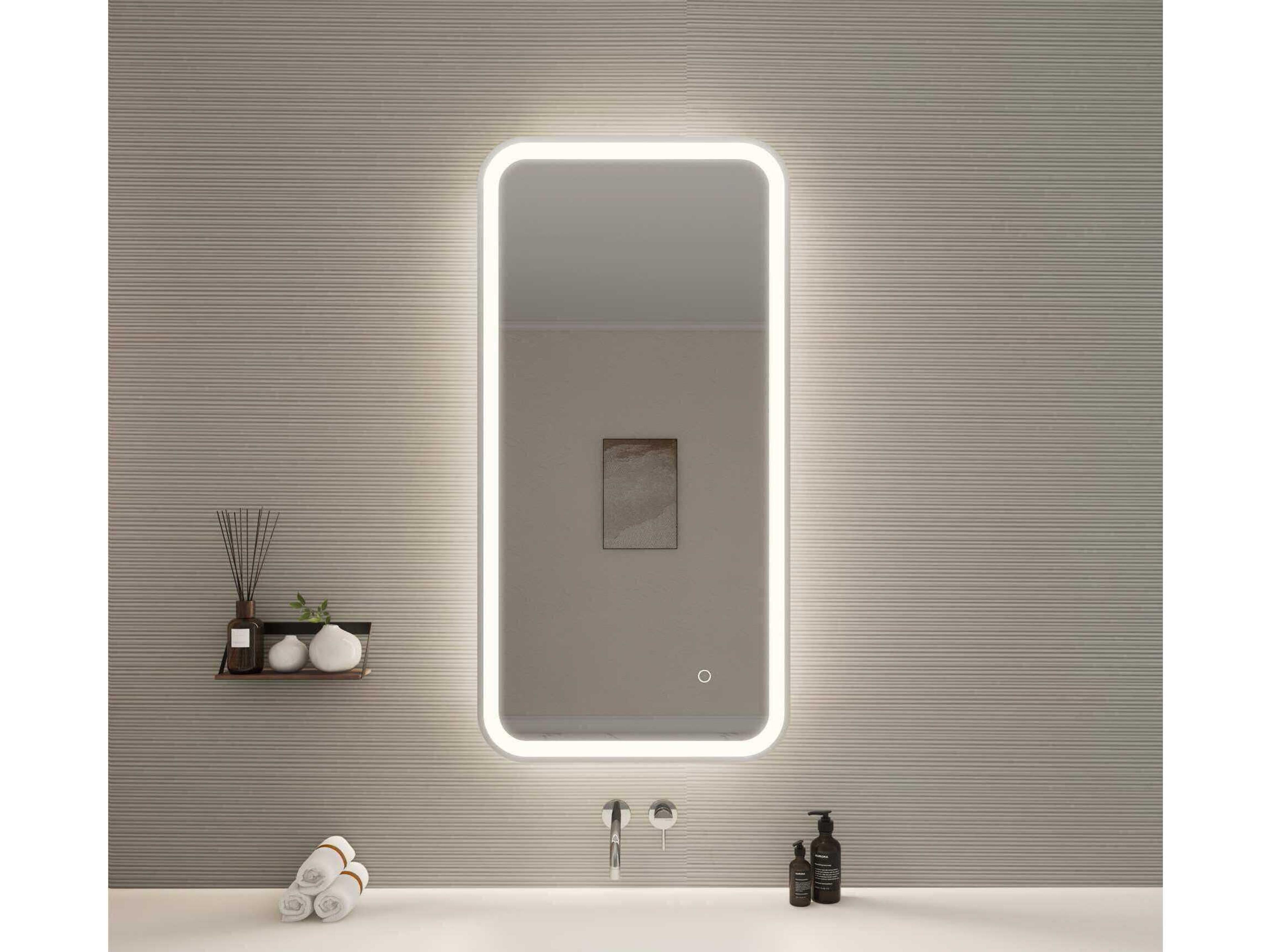 Elegant Lighting Harmoni Silver Rectangular Wall Mirror