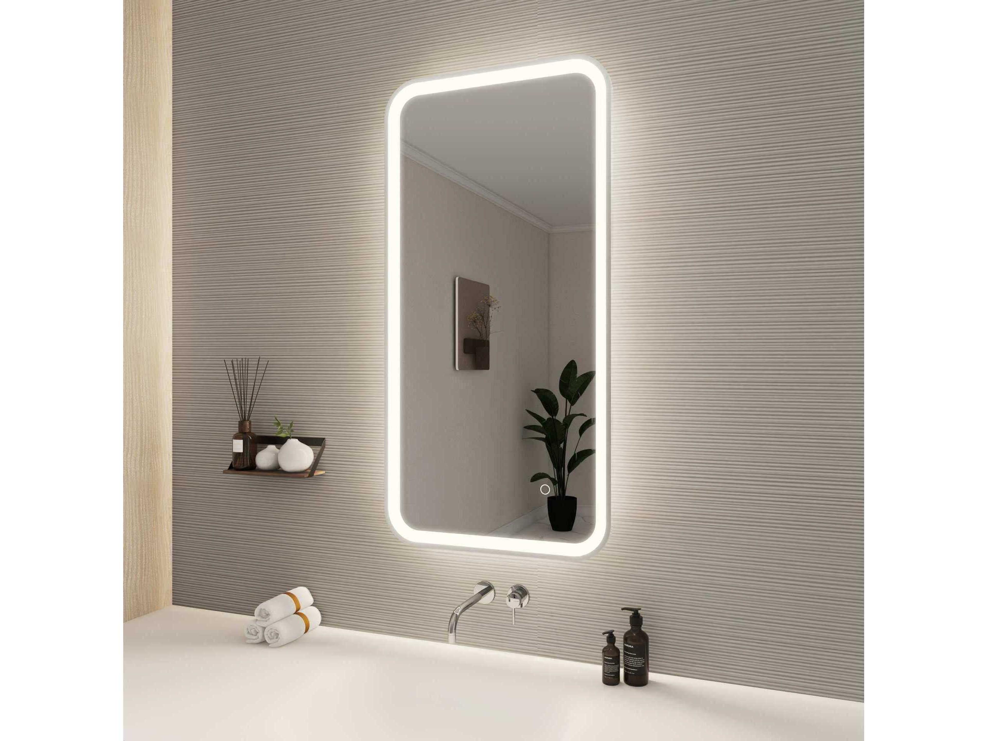 Elegant Lighting Harmoni Silver Rectangular Wall Mirror