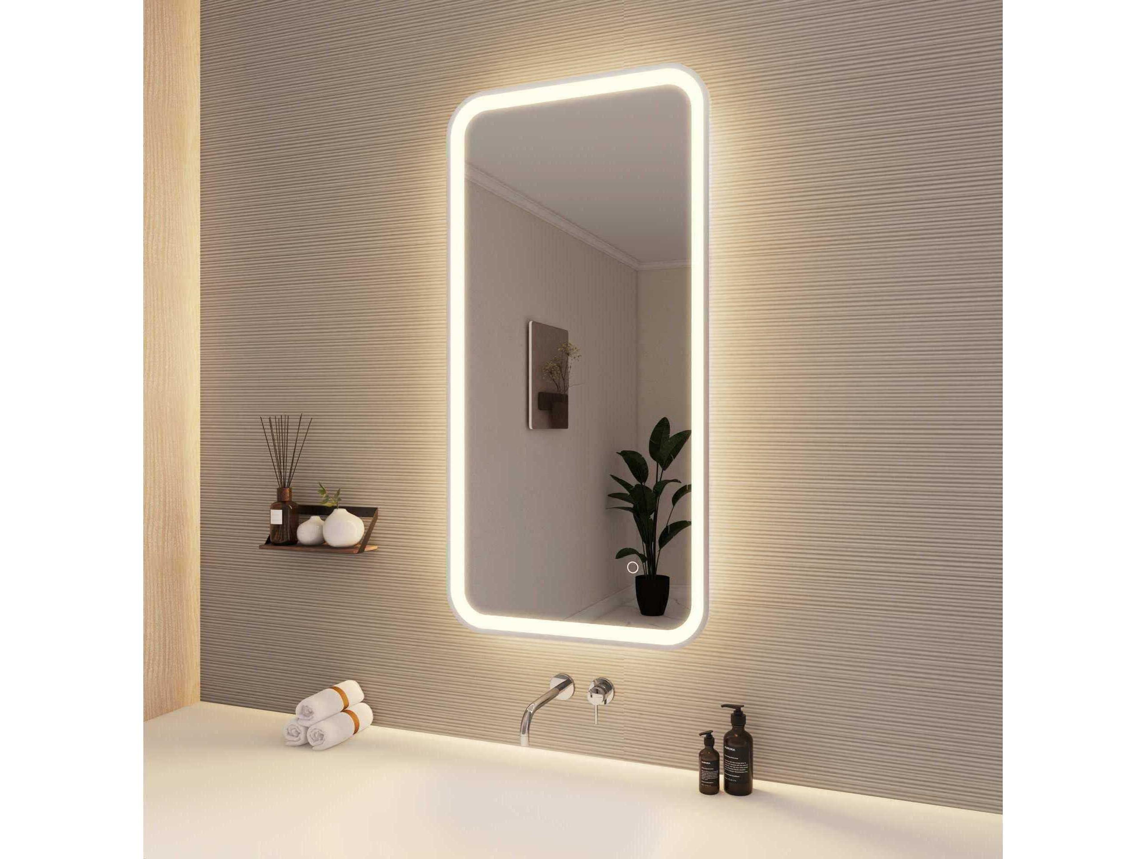 Elegant Lighting Harmoni Silver Rectangular Wall Mirror
