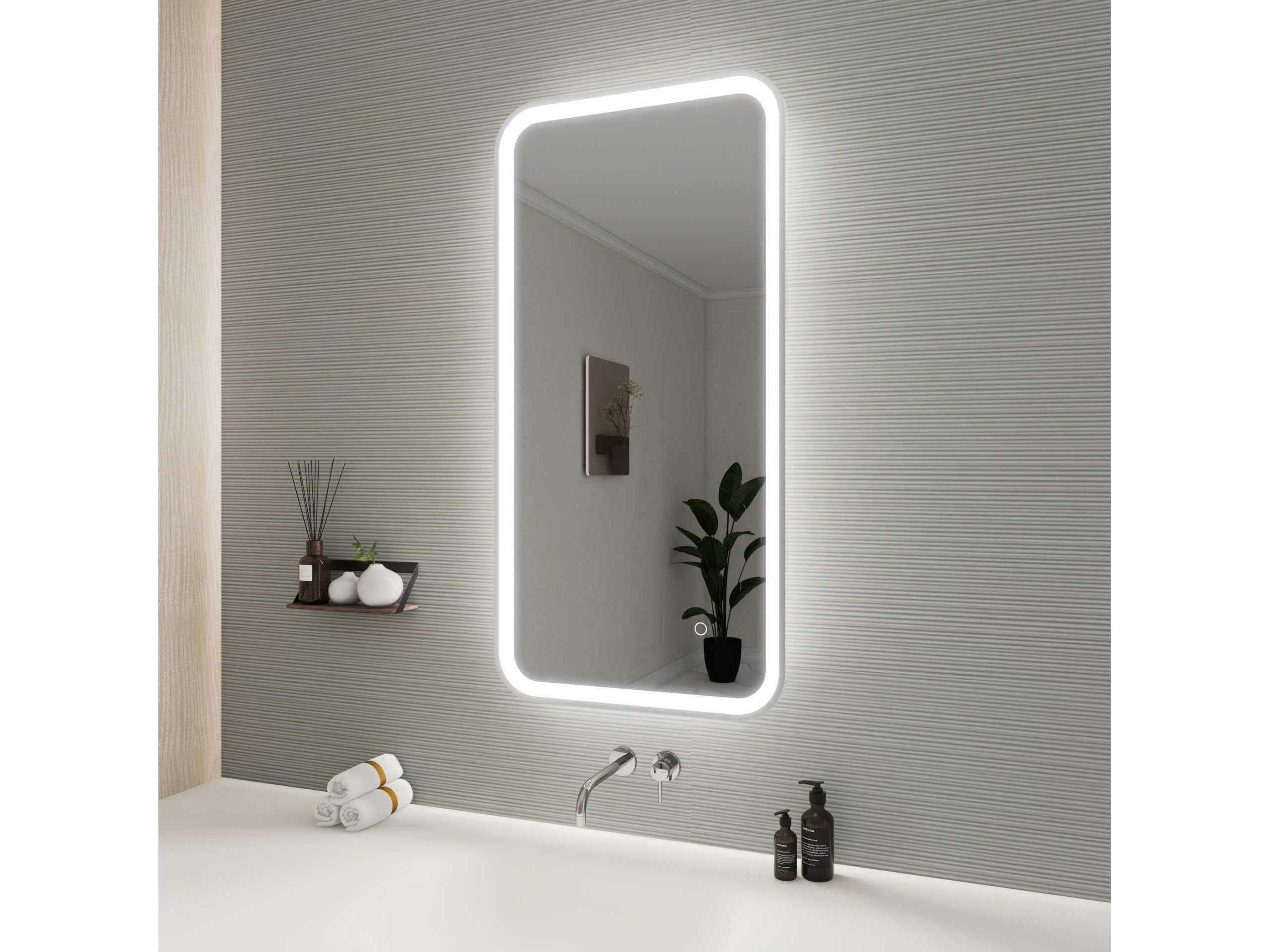 Elegant Lighting Harmoni Silver Rectangular Wall Mirror