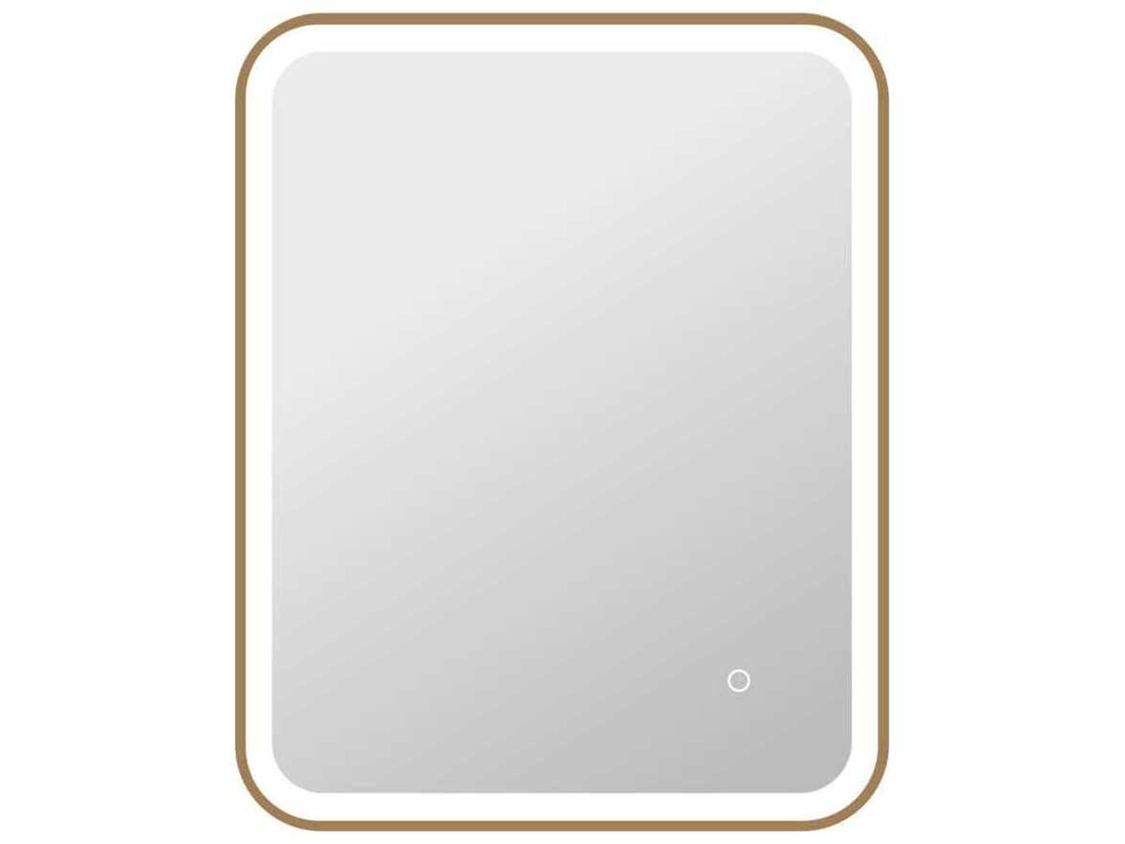 Harmoni Satin Gold Rectangular Wall Mirror