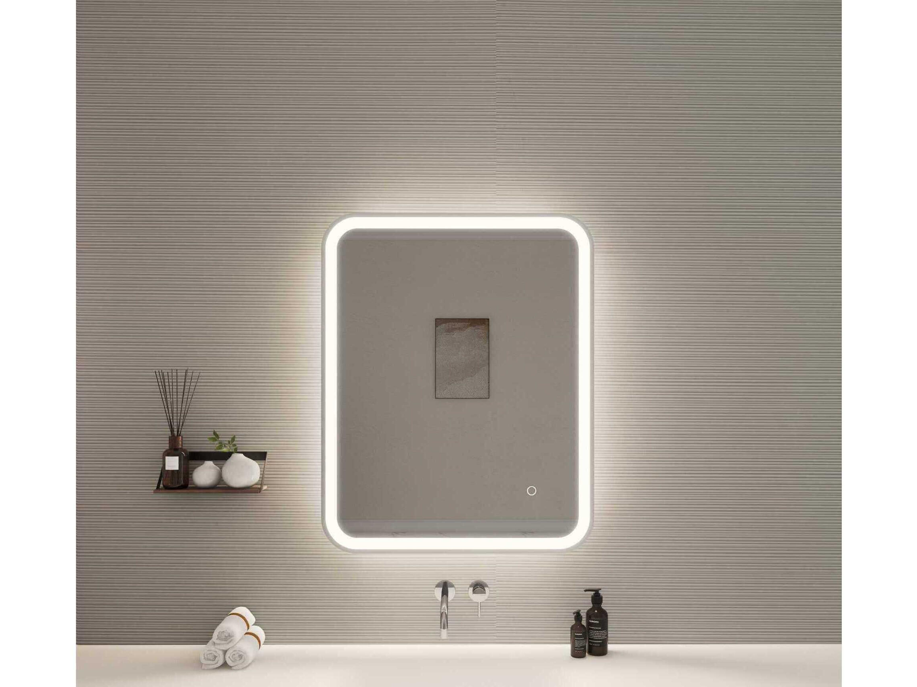 Elegant Lighting Harmoni Silver Rectangular Wall Mirror