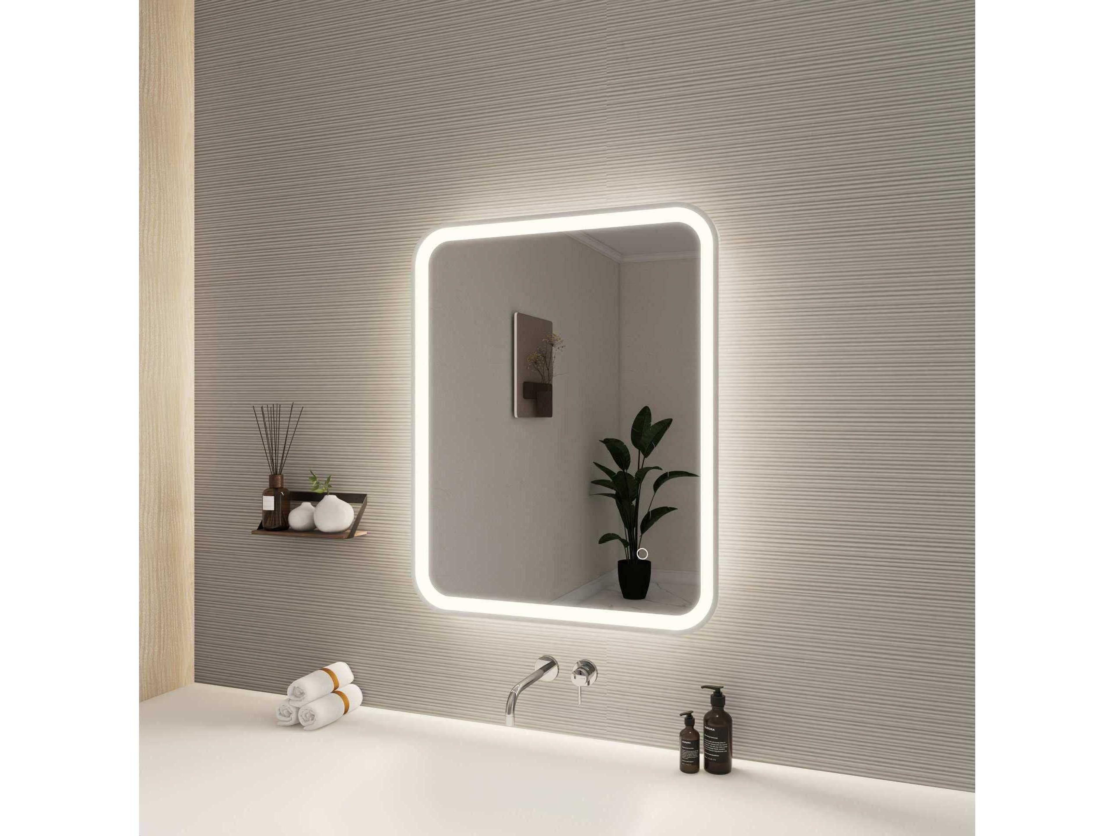 Elegant Lighting Harmoni Silver Rectangular Wall Mirror