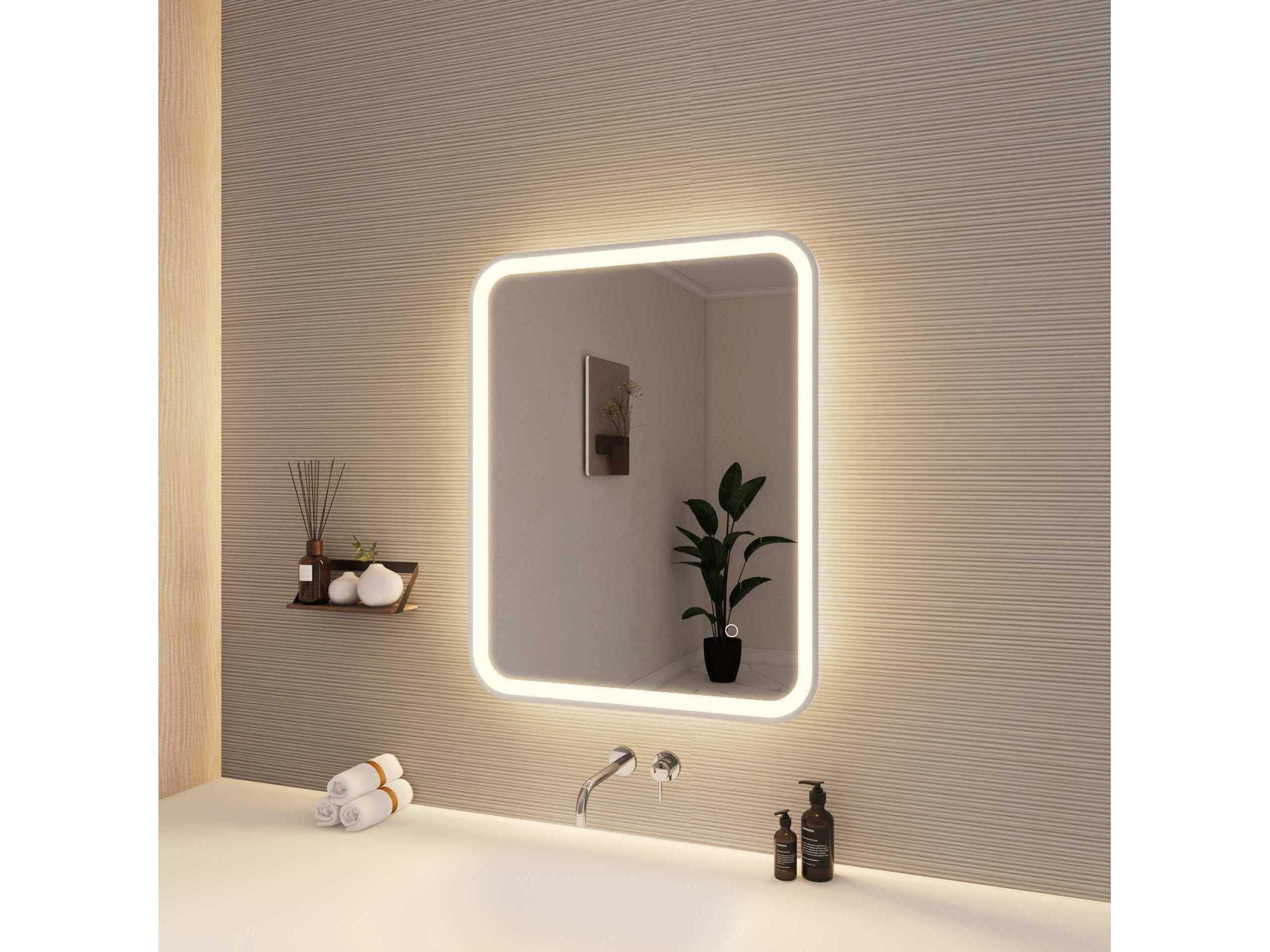 Elegant Lighting Harmoni Silver Rectangular Wall Mirror