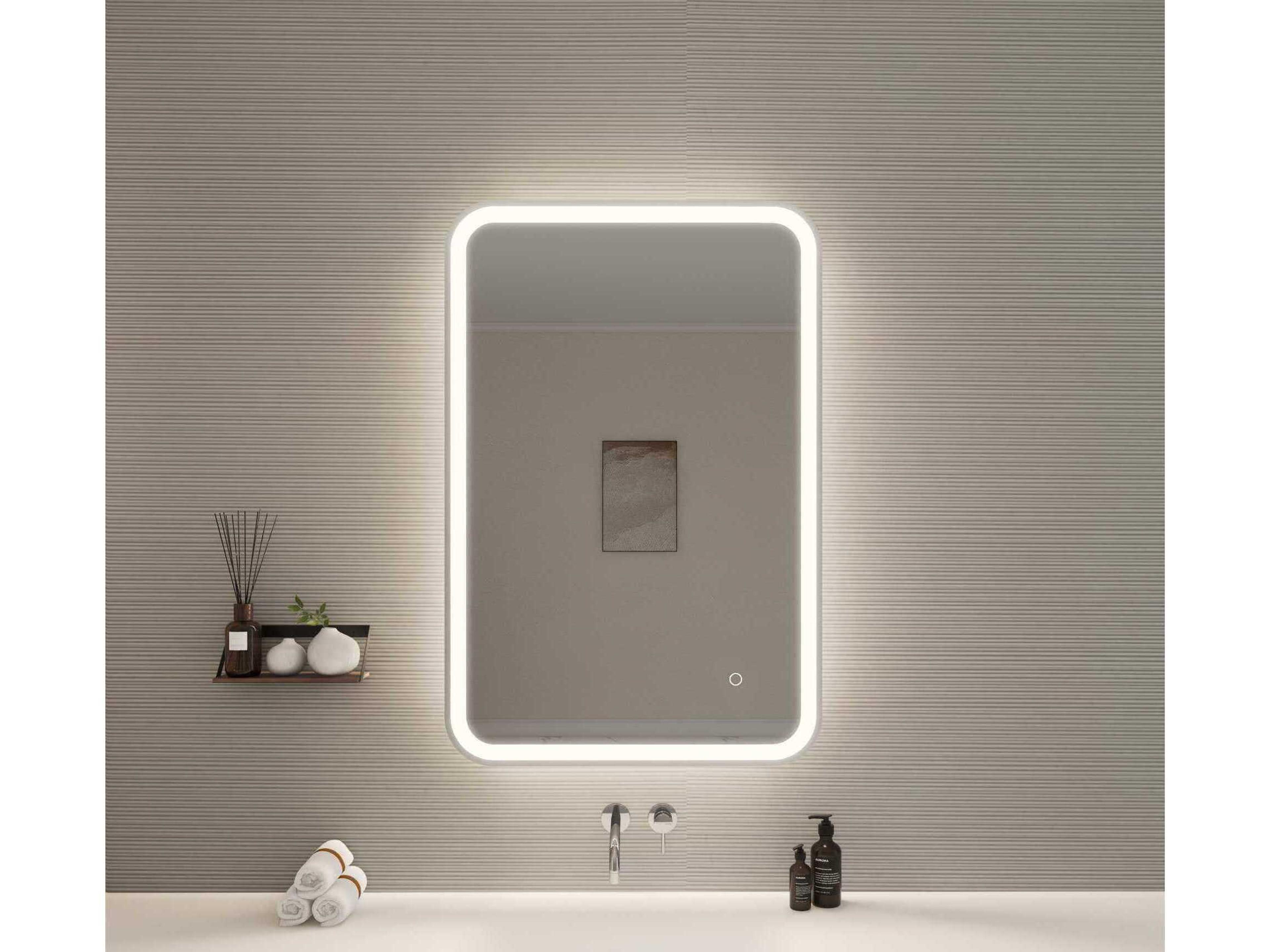 Elegant Lighting Harmoni Silver Rectangular Wall Mirror