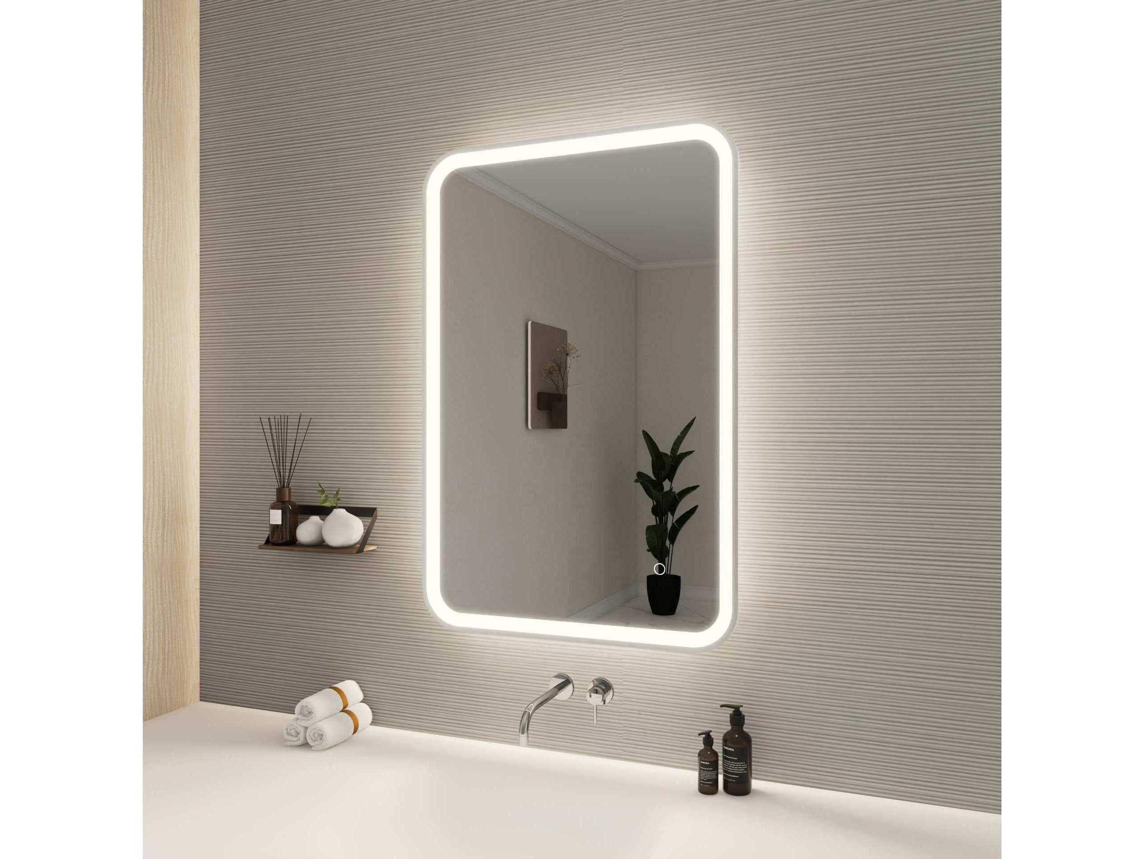 Elegant Lighting Harmoni Silver Rectangular Wall Mirror