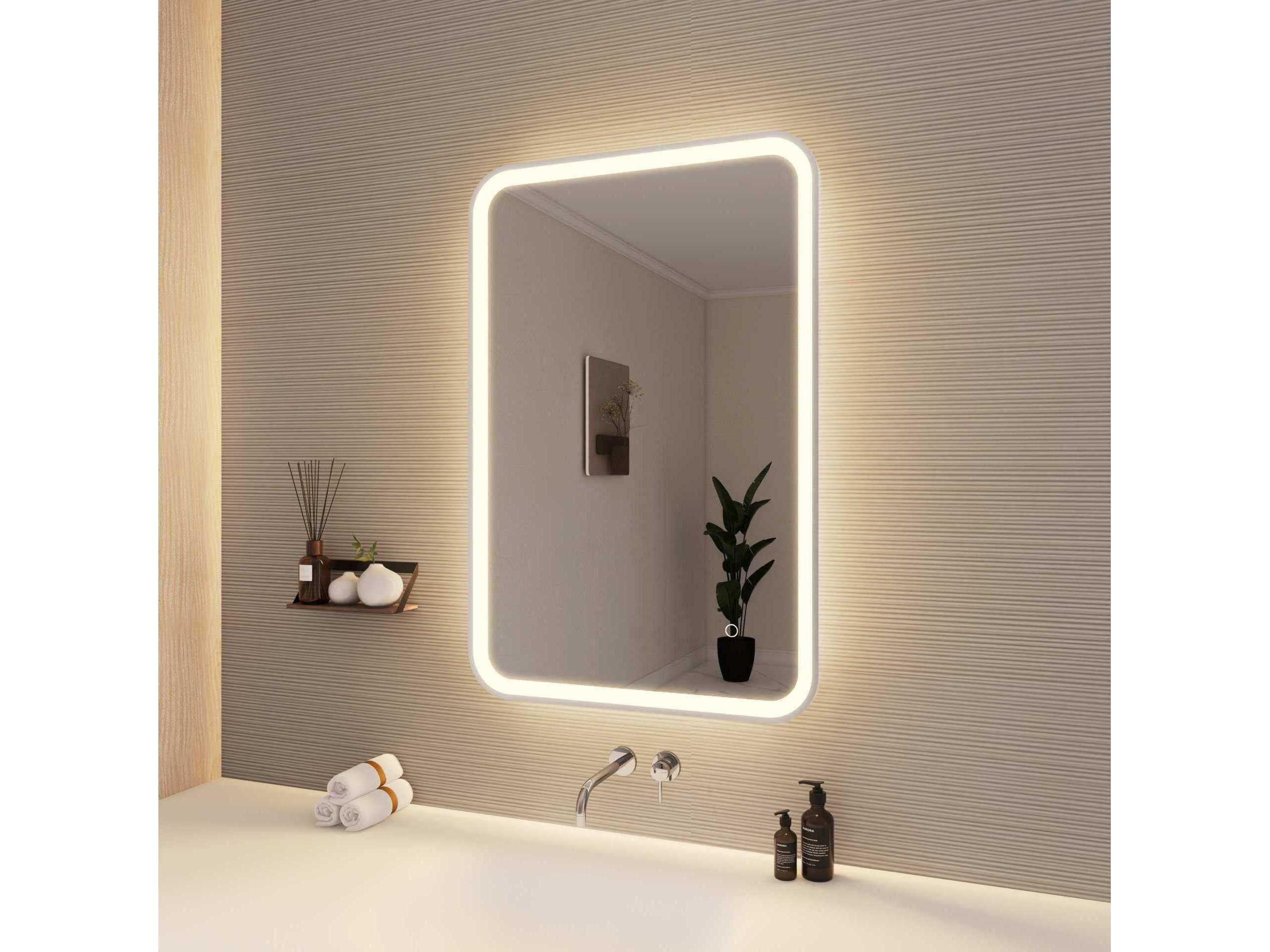 Elegant Lighting Harmoni Silver Rectangular Wall Mirror