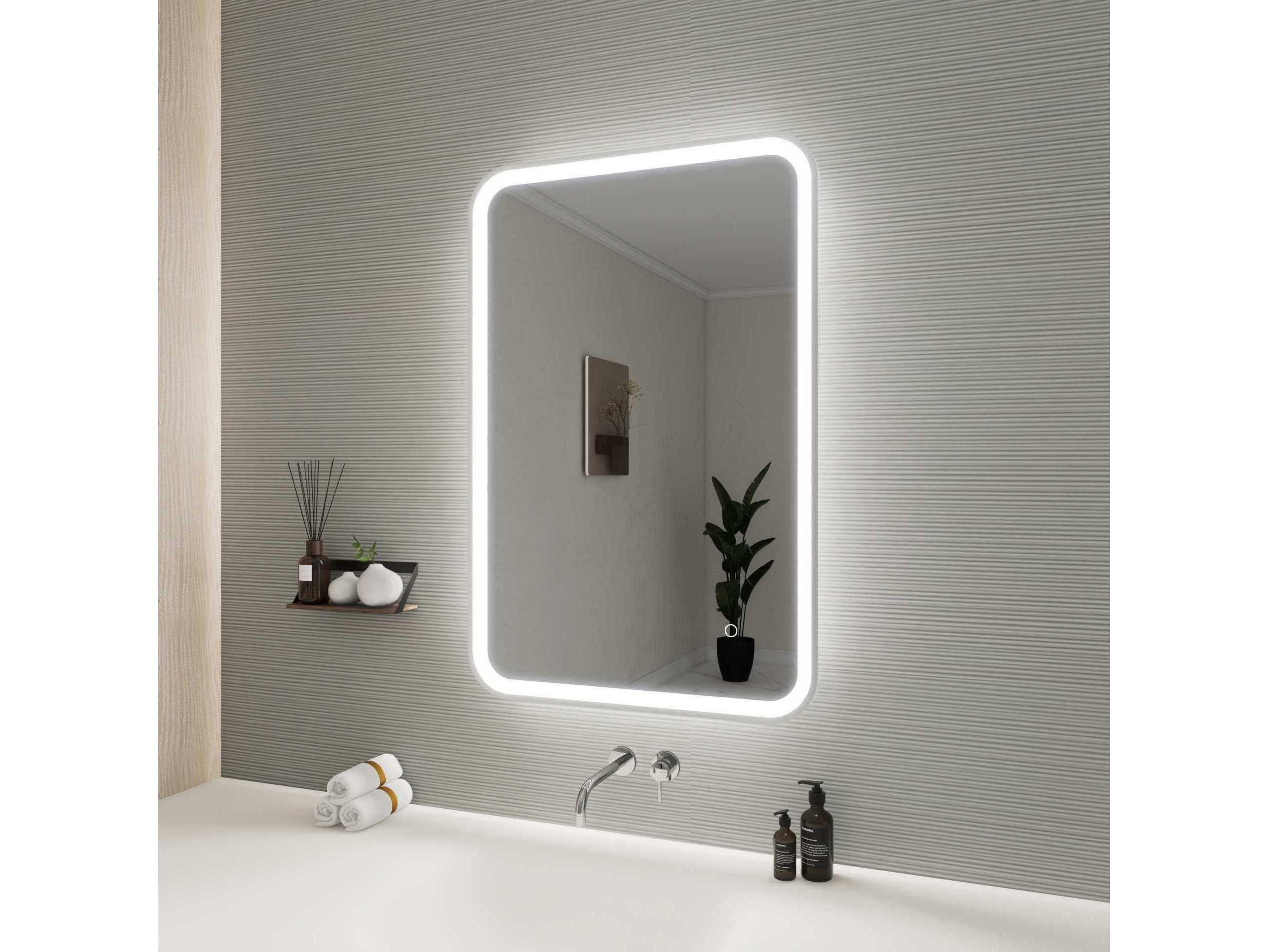 Elegant Lighting Harmoni Silver Rectangular Wall Mirror