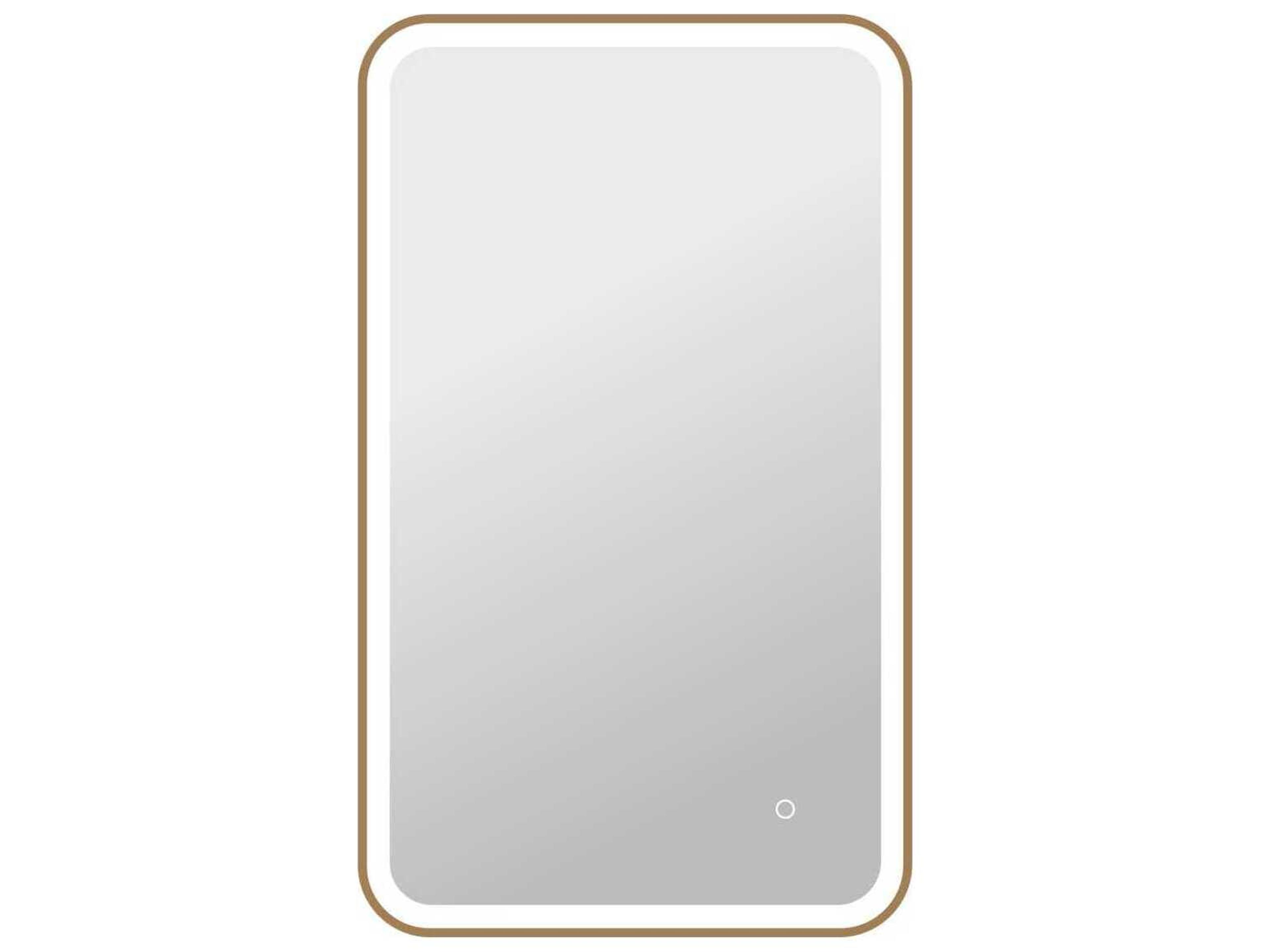 Harmoni Satin Gold Rectangular Wall Mirror