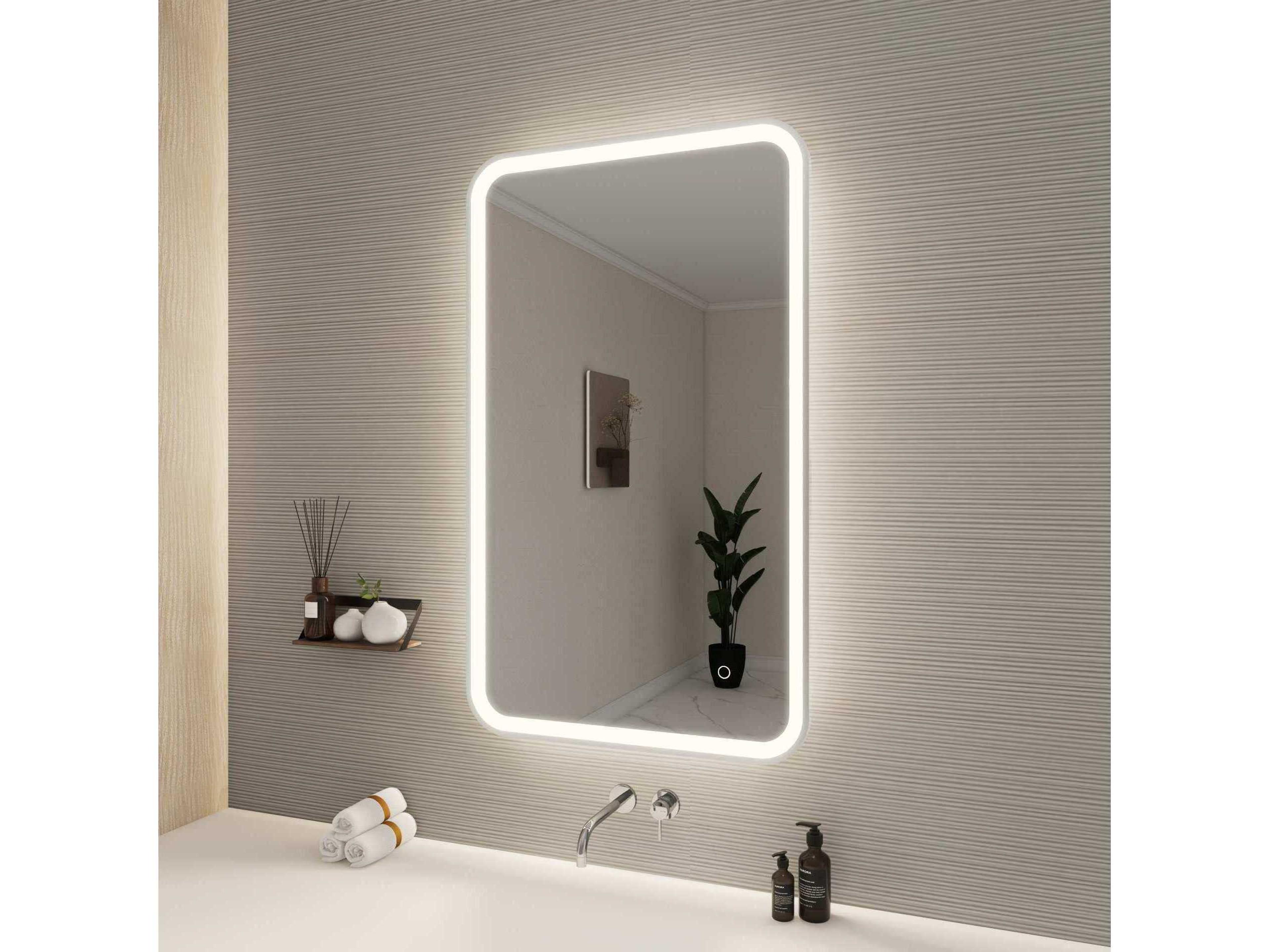 Elegant Lighting Harmoni Silver Rectangular Wall Mirror