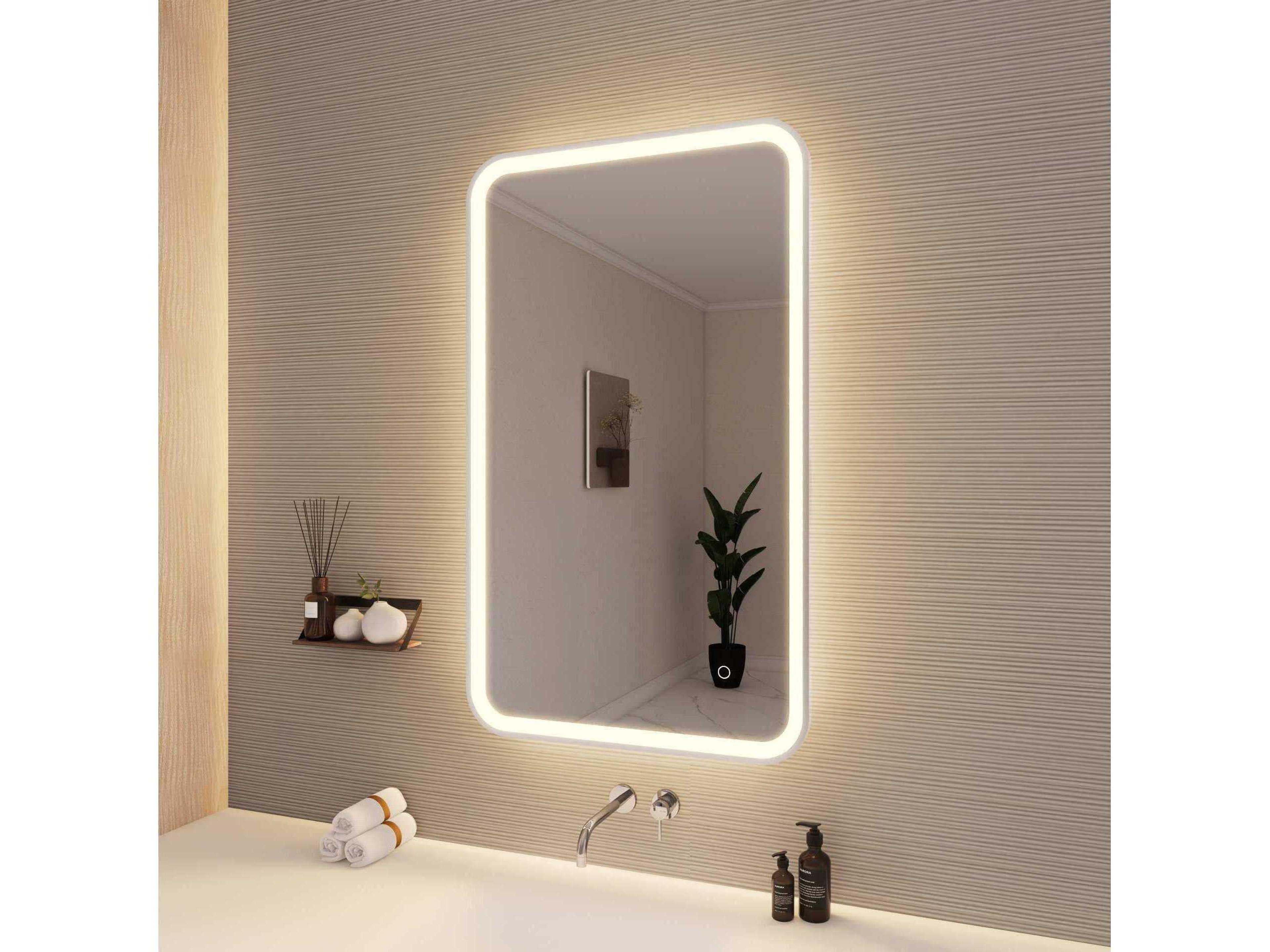 Elegant Lighting Harmoni Silver Rectangular Wall Mirror