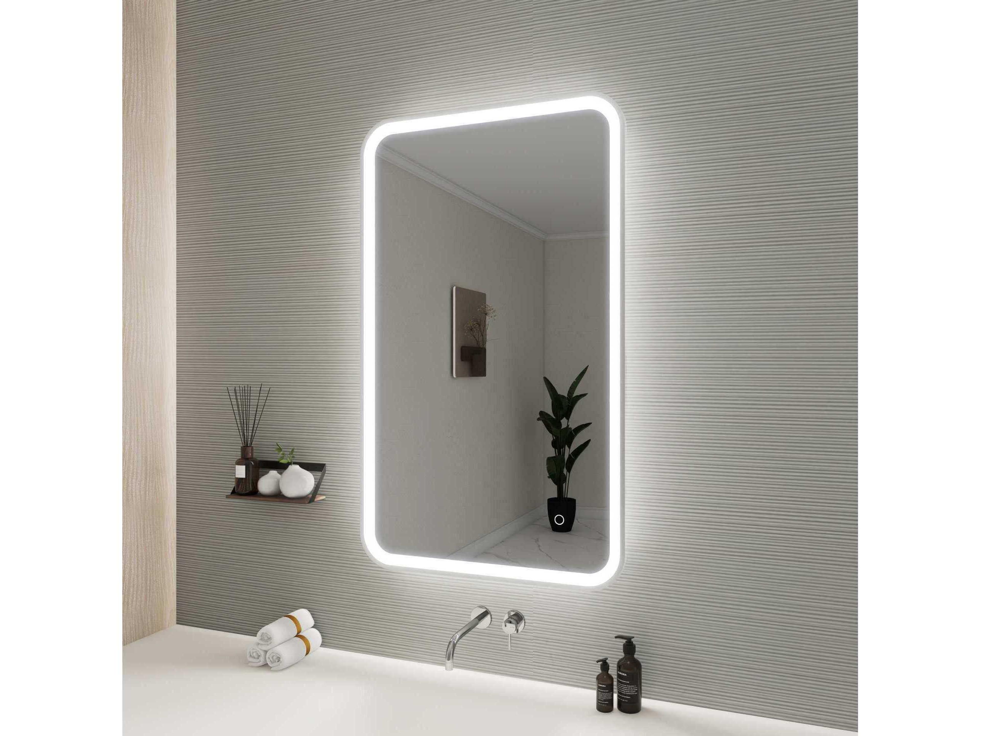 Elegant Lighting Harmoni Silver Rectangular Wall Mirror