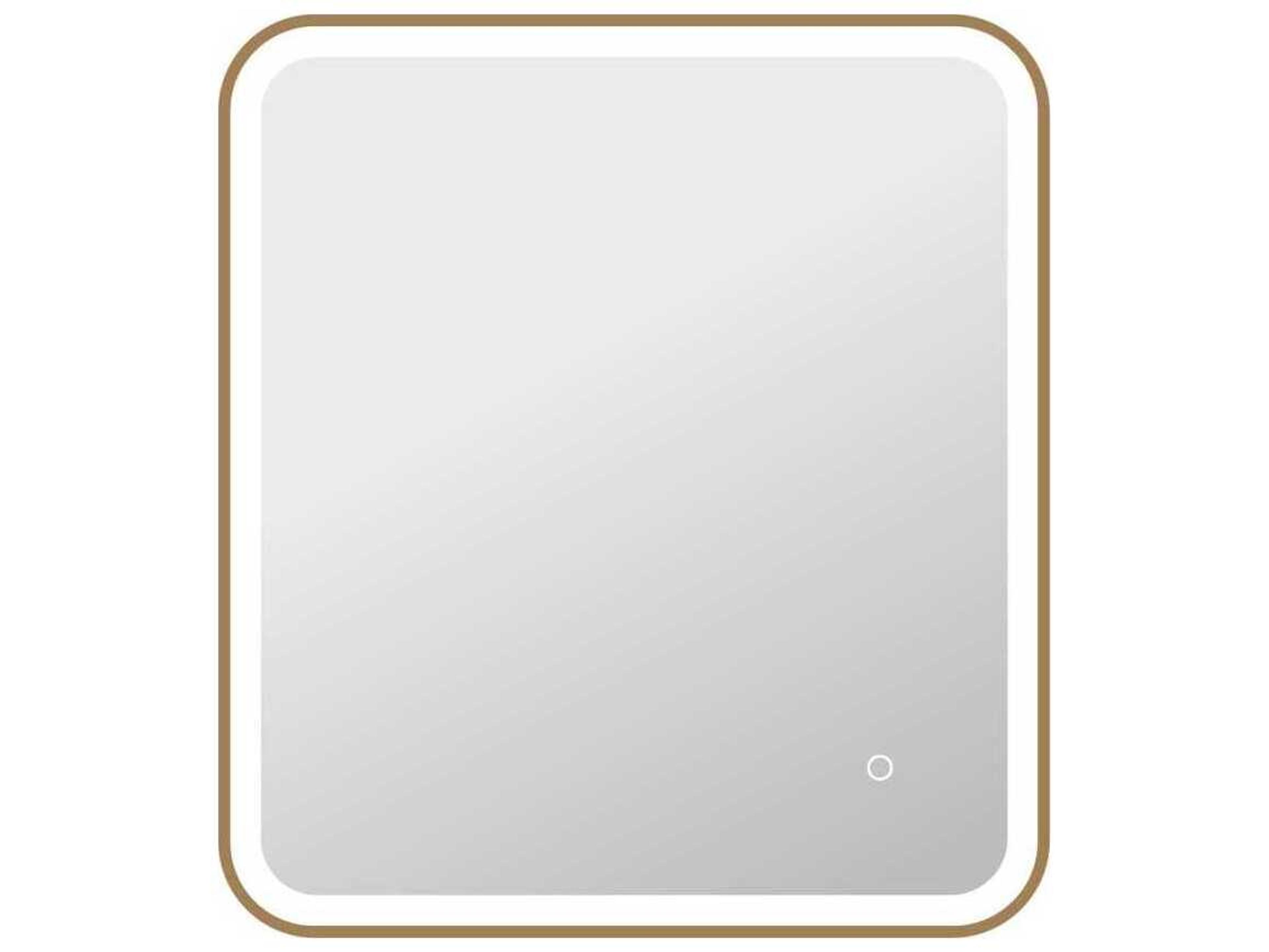 Harmoni Satin Gold Rectangular Wall Mirror