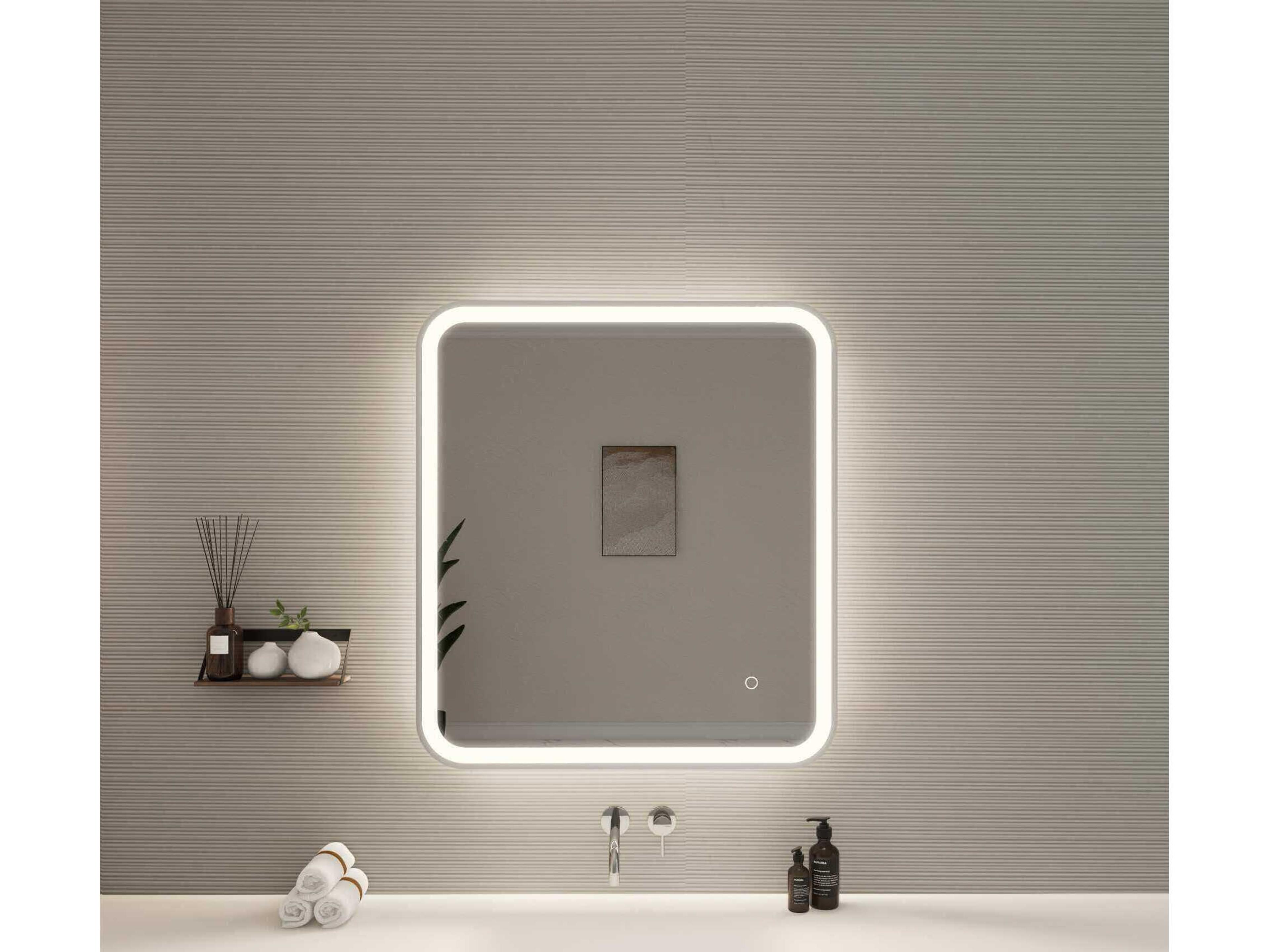 Elegant Lighting Harmoni Silver Rectangular Wall Mirror