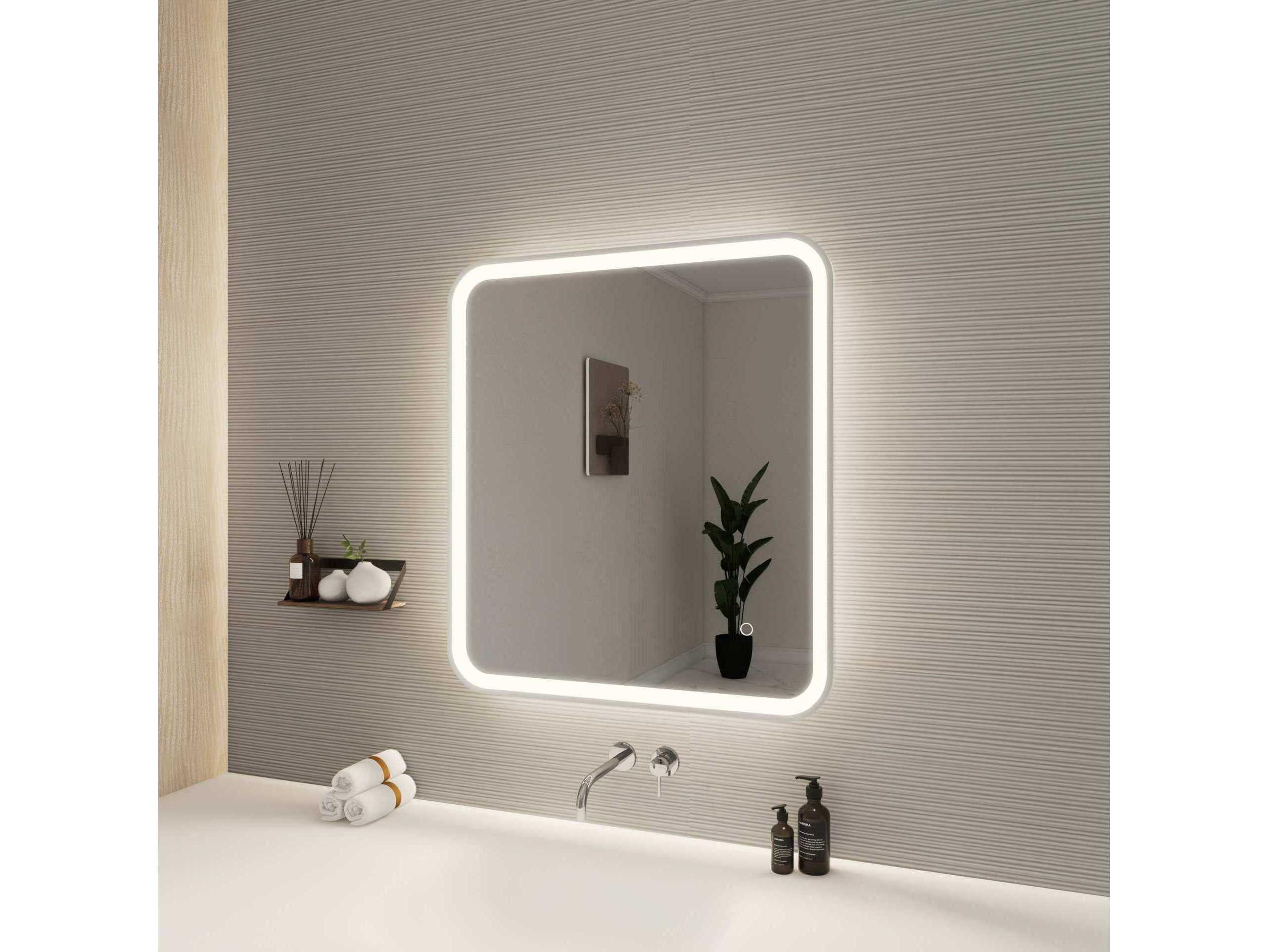 Elegant Lighting Harmoni Silver Rectangular Wall Mirror