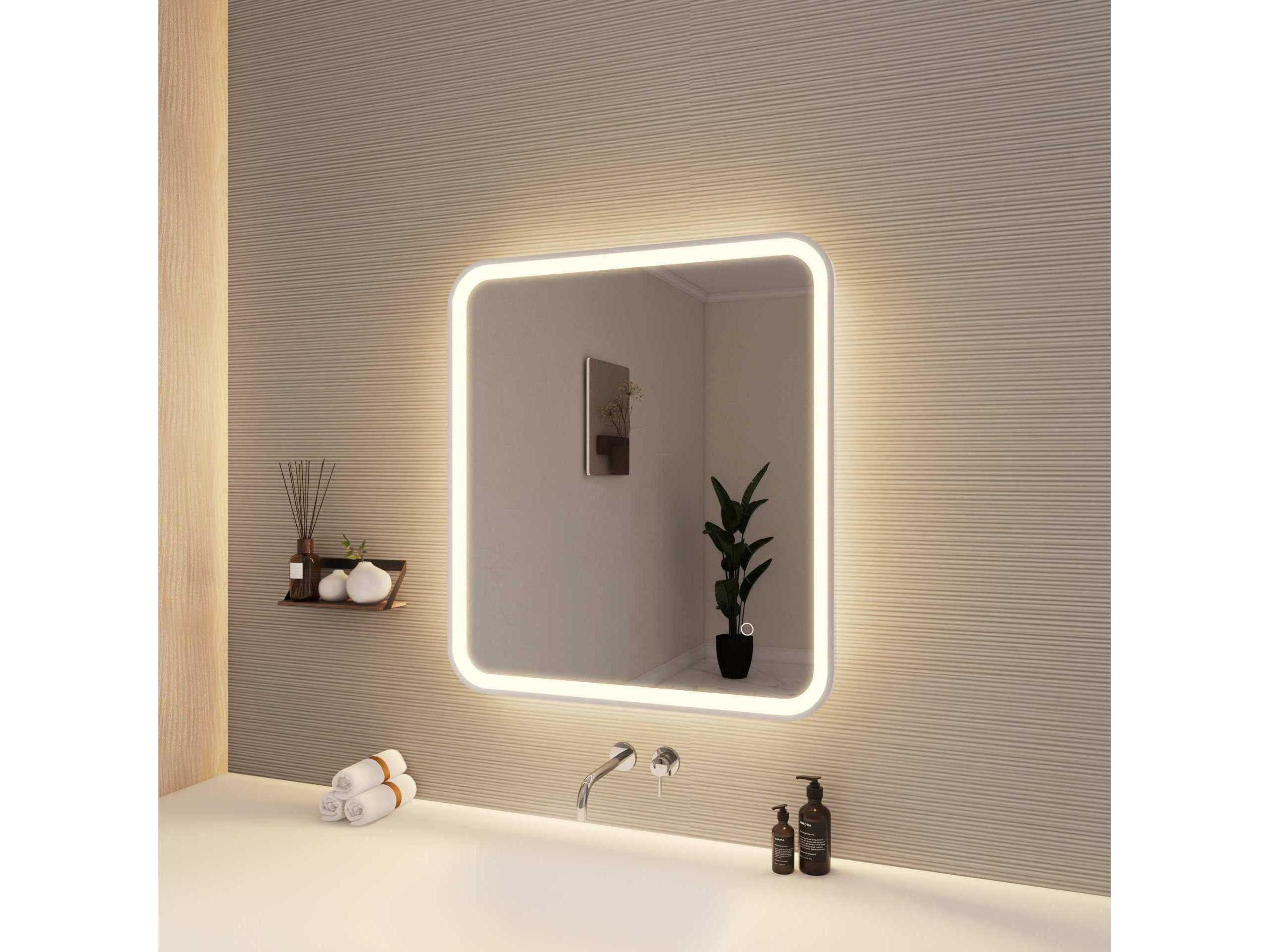 Elegant Lighting Harmoni Silver Rectangular Wall Mirror