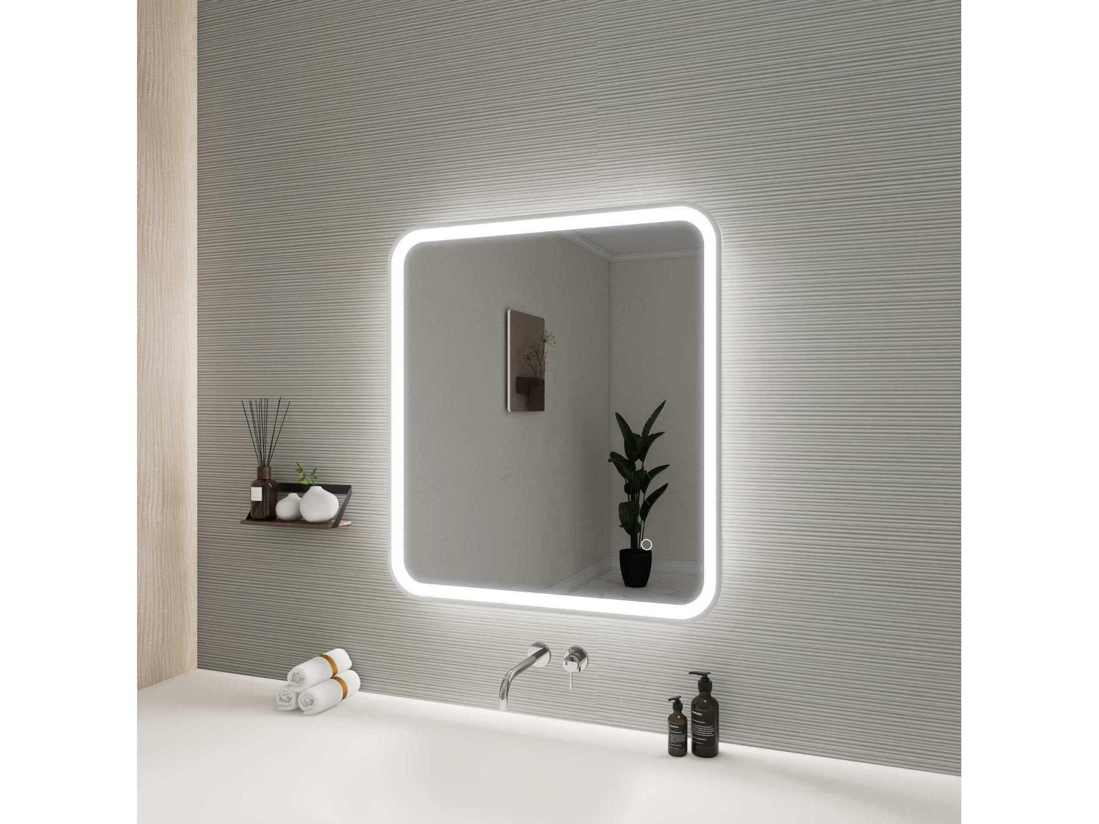 Elegant Lighting Harmoni Silver Rectangular Wall Mirror