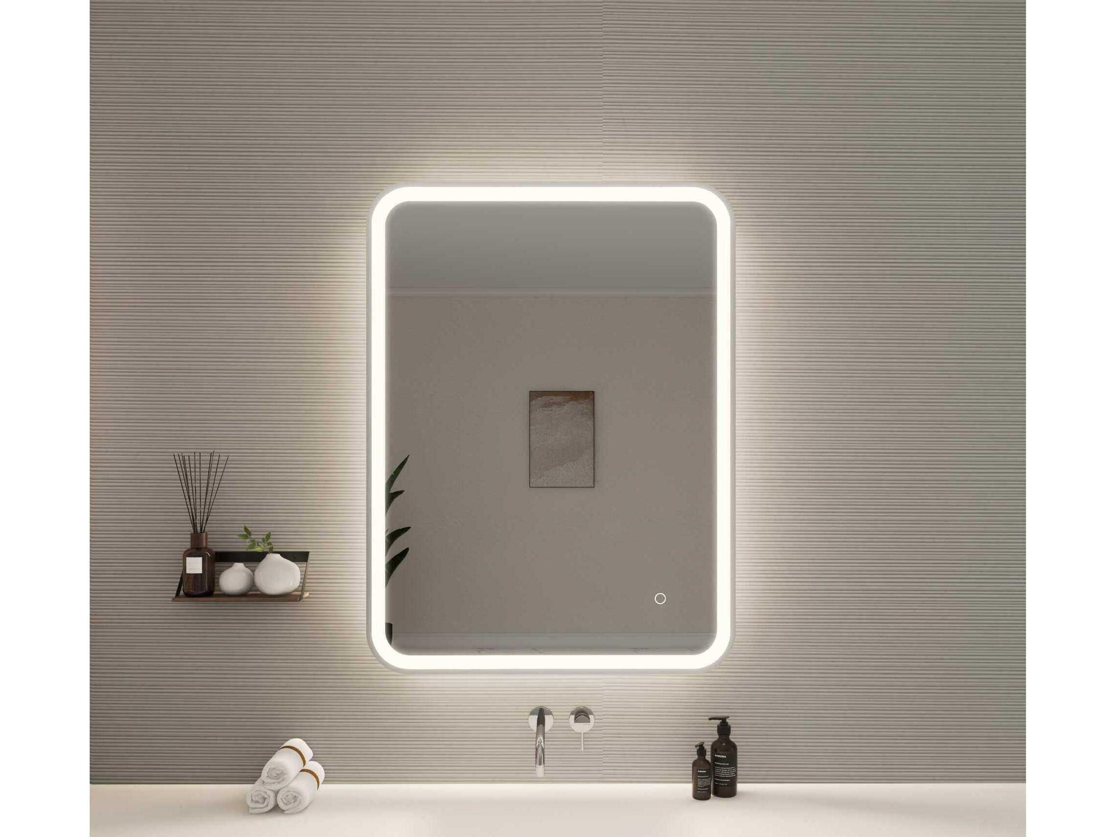 Elegant Lighting Harmoni Silver Rectangular Wall Mirror