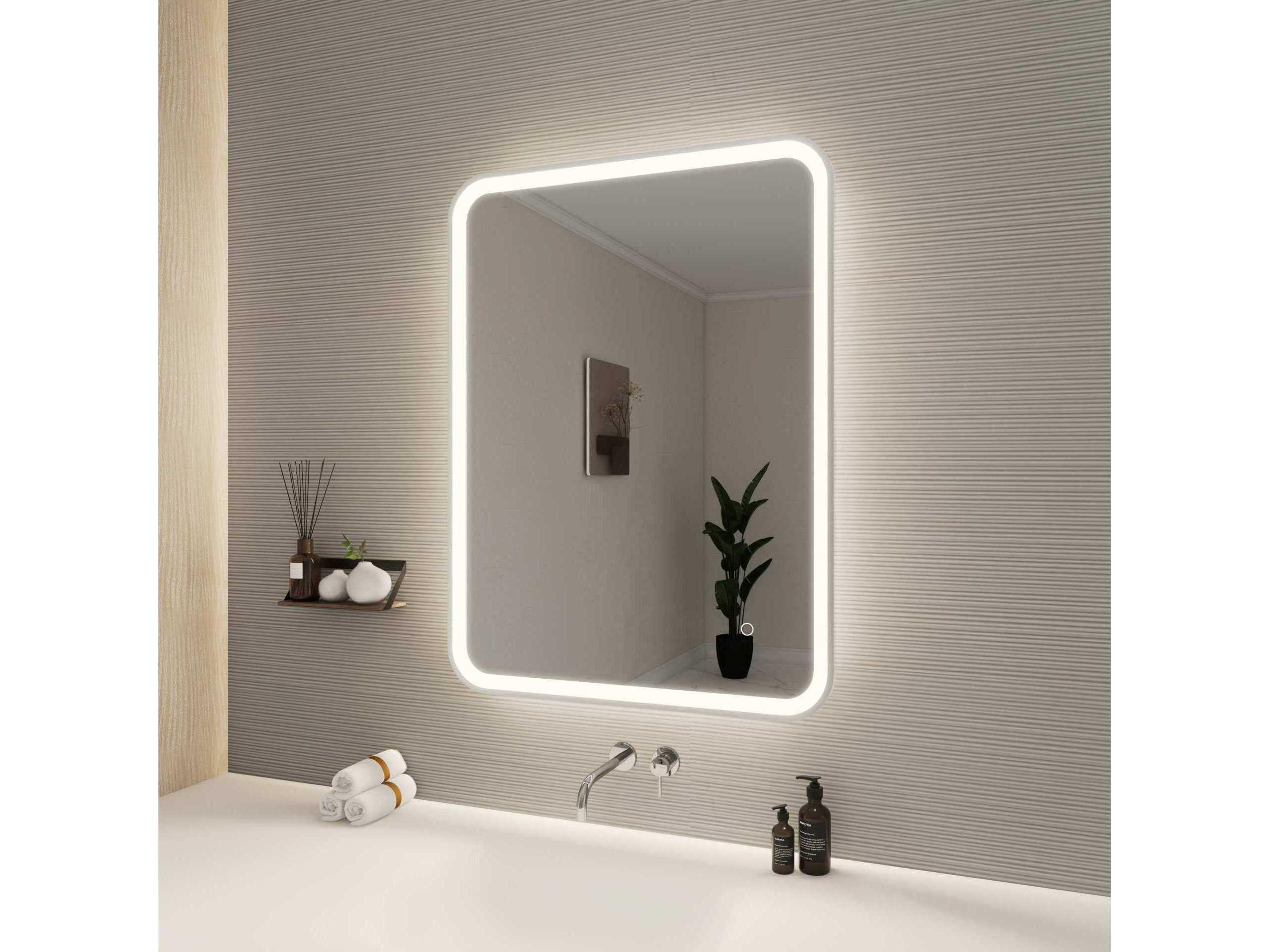 Elegant Lighting Harmoni Silver Rectangular Wall Mirror