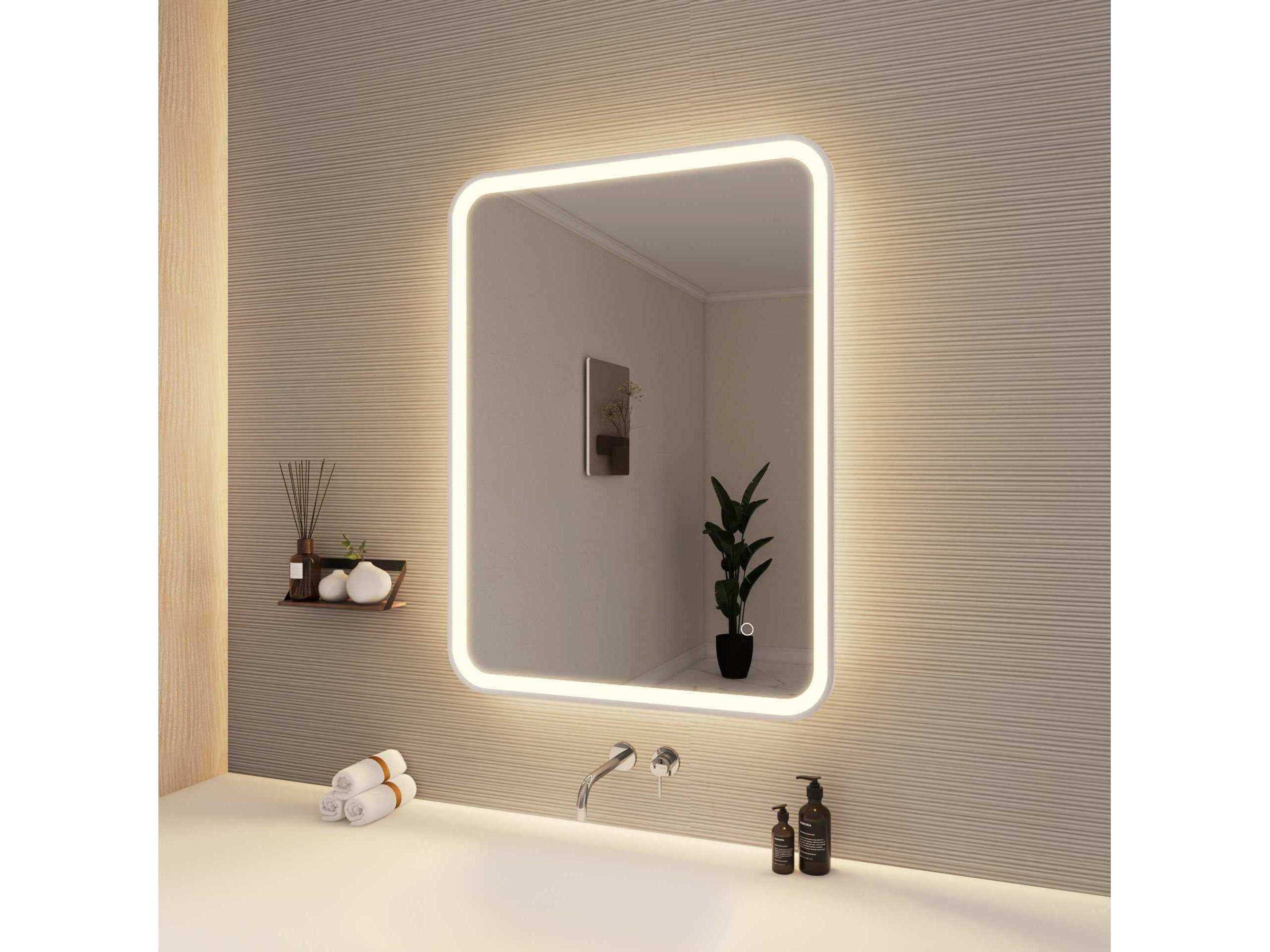 Elegant Lighting Harmoni Silver Rectangular Wall Mirror