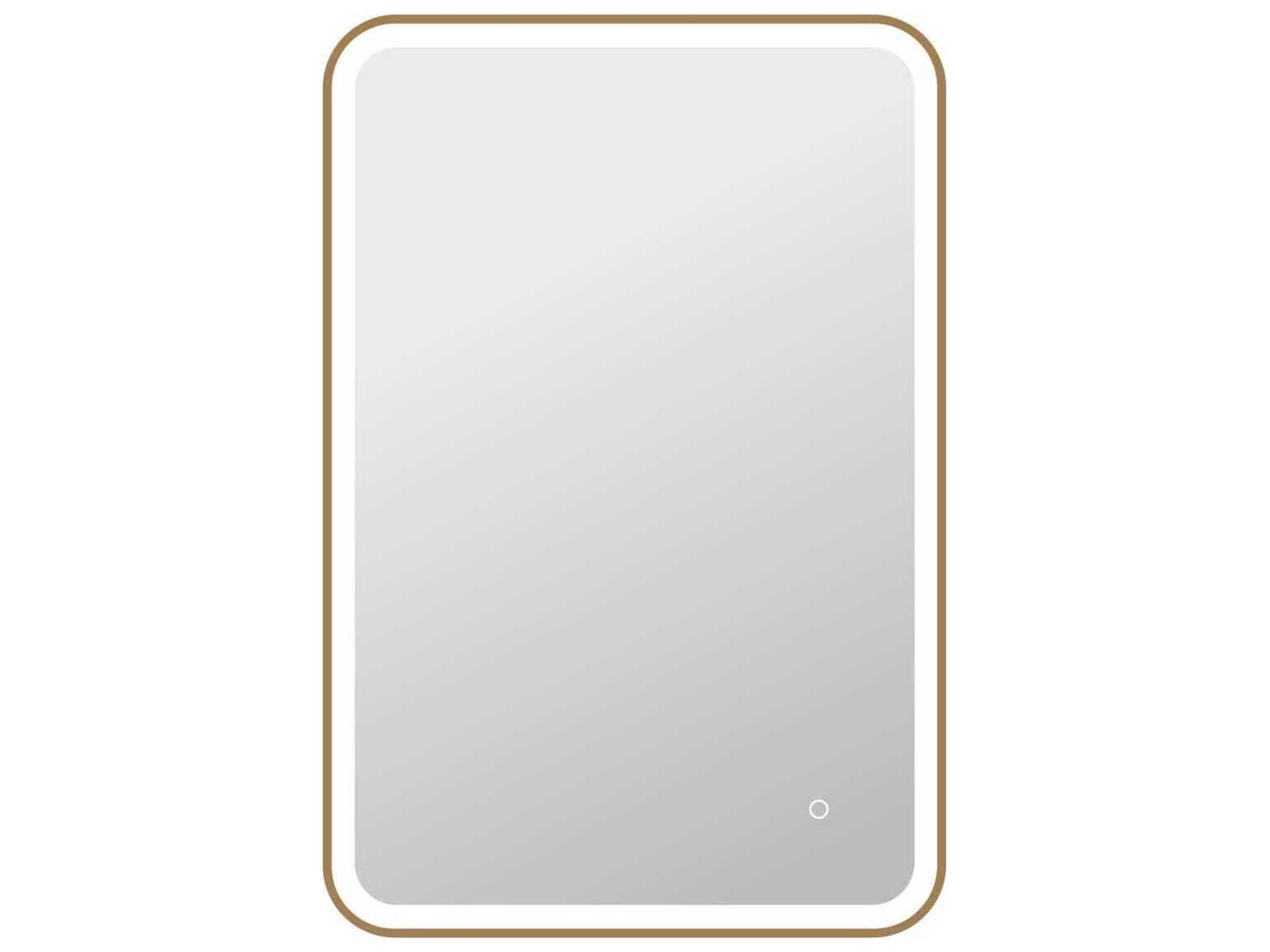 Elegant Lighting Harmoni Satin Gold Rectangular Wall Mirror