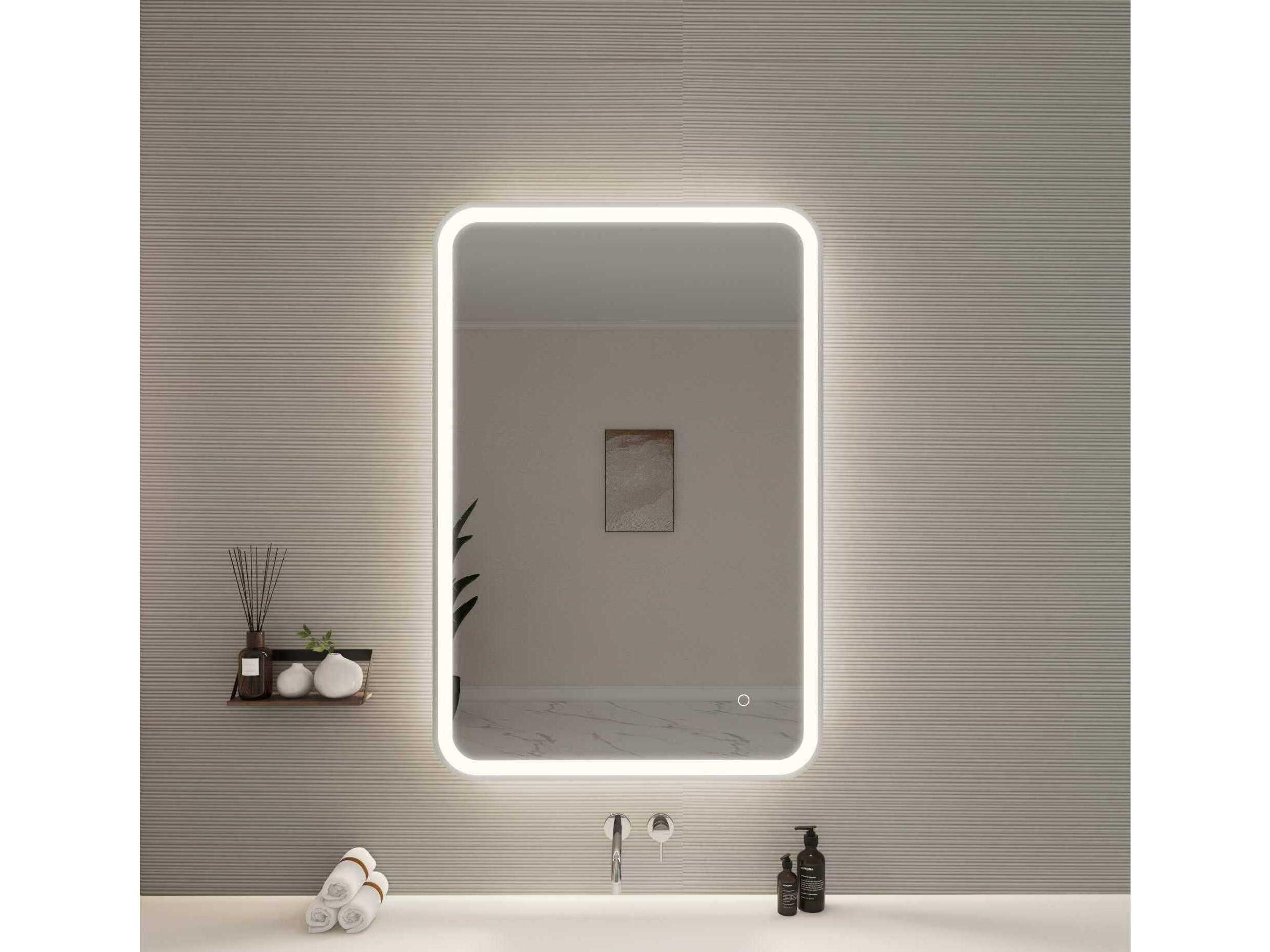 Elegant Lighting Harmoni Silver Rectangular Wall Mirror