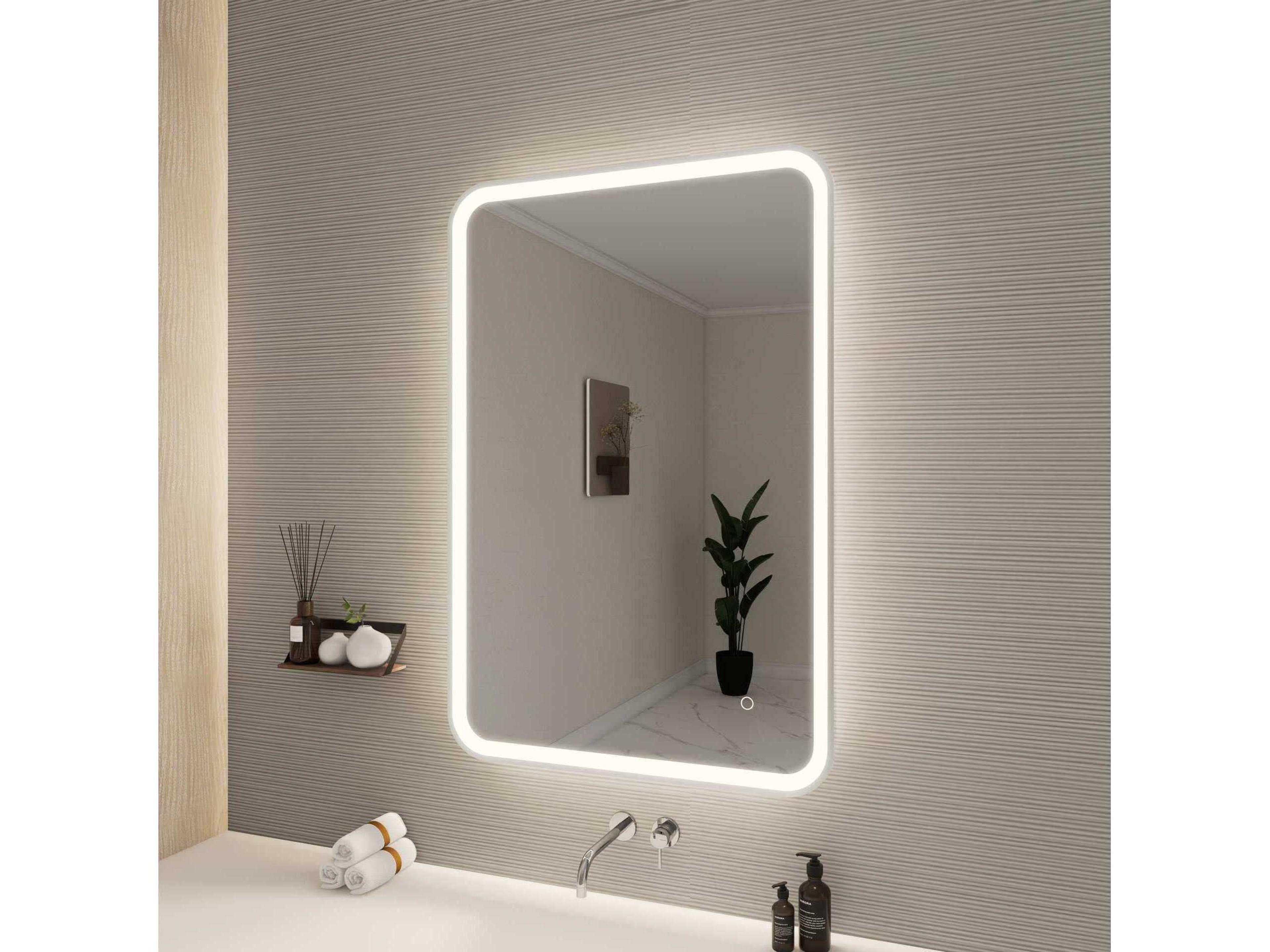 Elegant Lighting Harmoni Silver Rectangular Wall Mirror