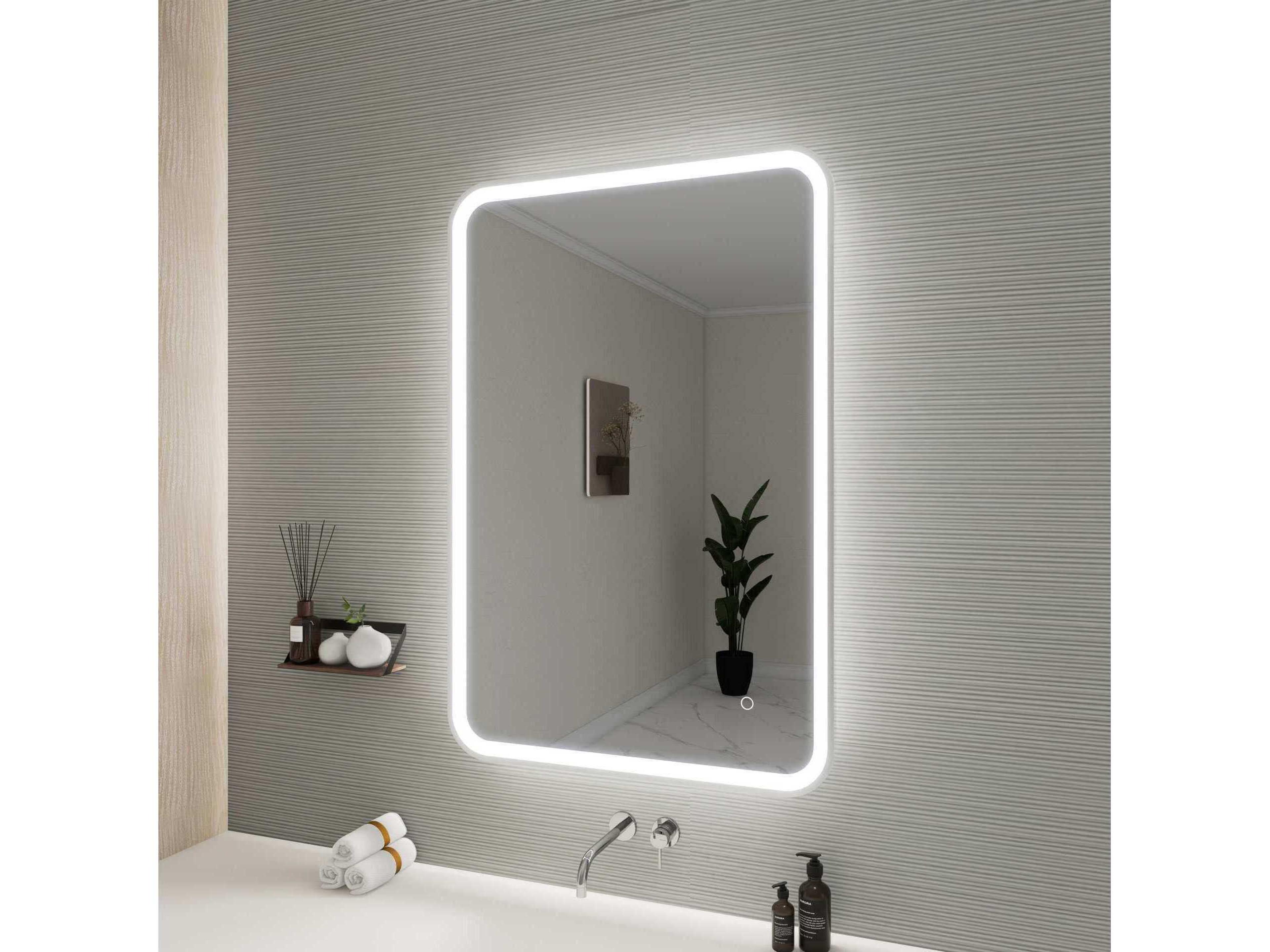 Elegant Lighting Harmoni Silver Rectangular Wall Mirror