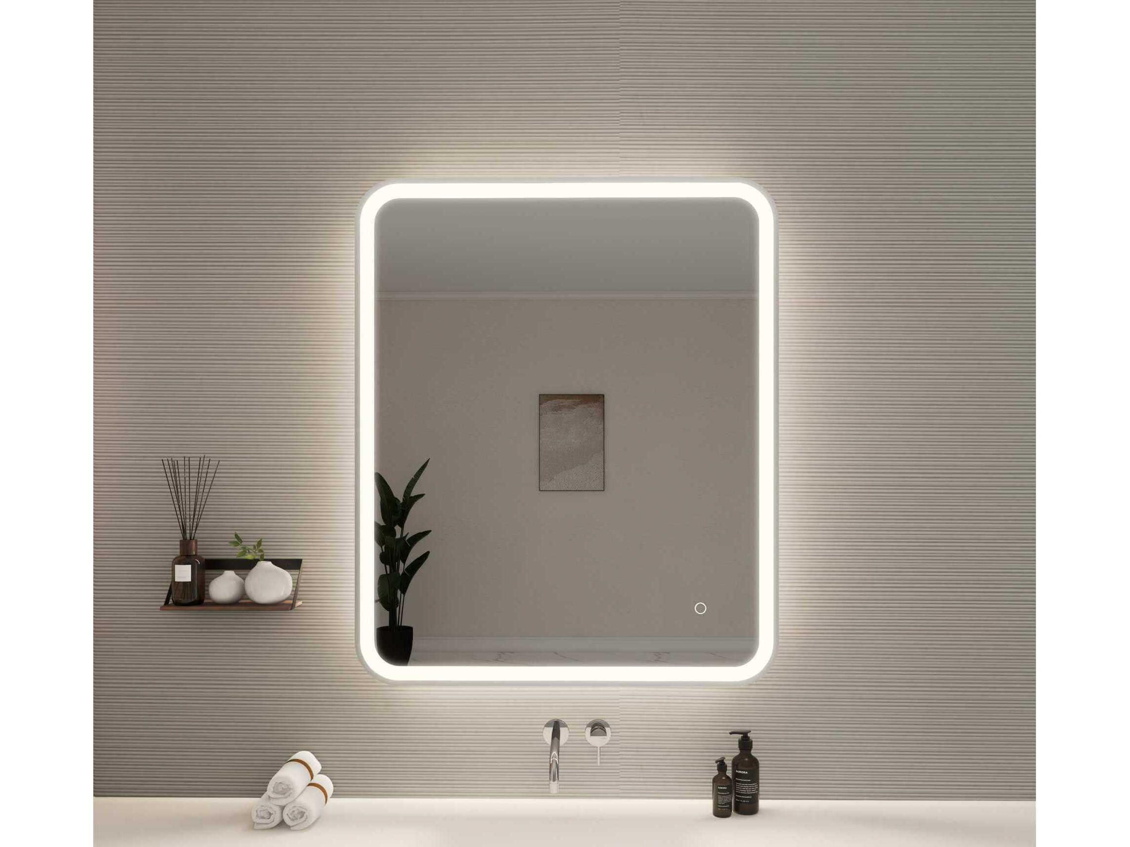 Elegant Lighting Harmoni Silver Rectangular Wall Mirror