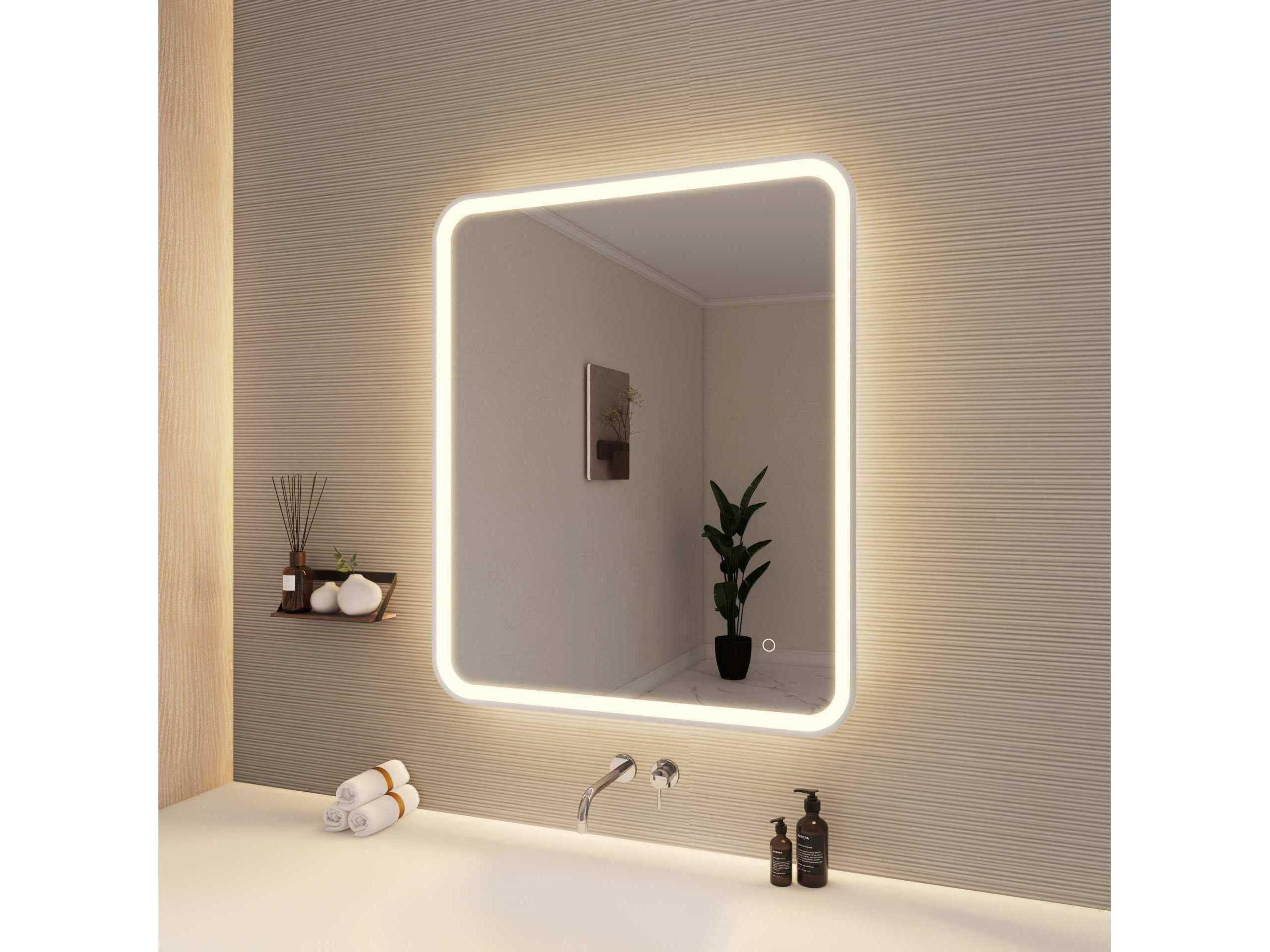 Elegant Lighting Harmoni Silver Rectangular Wall Mirror