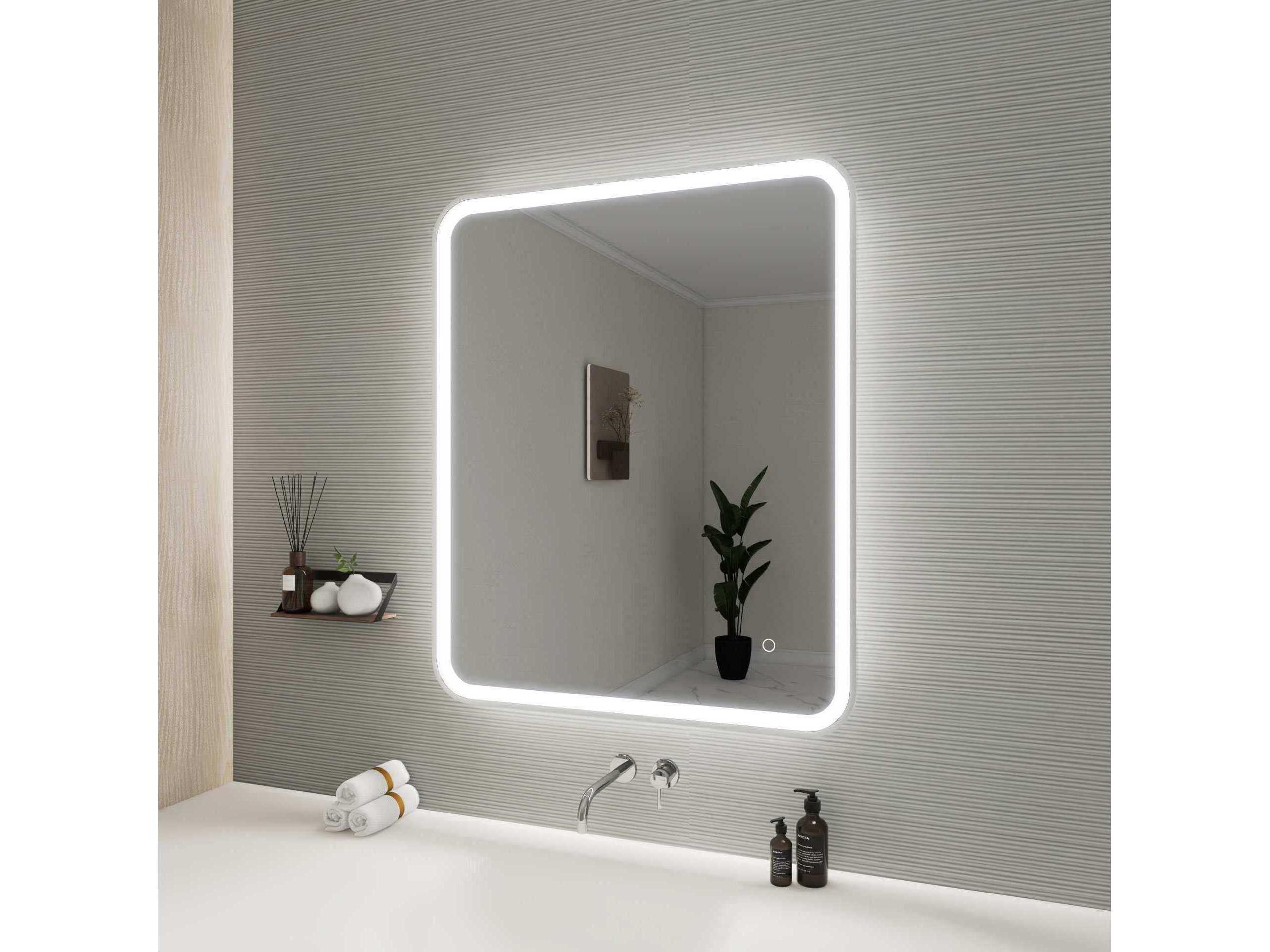 Elegant Lighting Harmoni Silver Rectangular Wall Mirror
