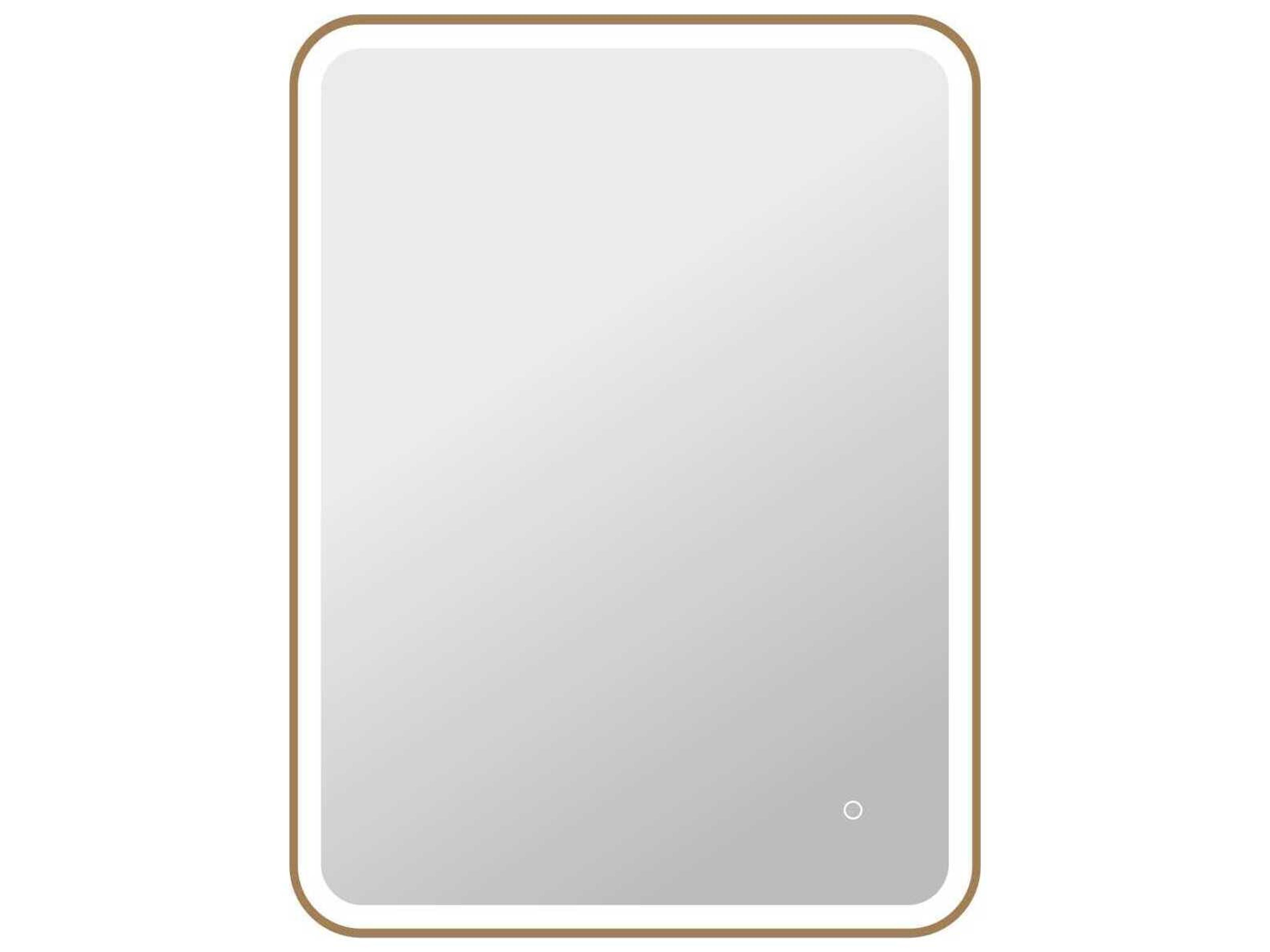 Harmoni Satin Gold Rectangular Wall Mirror