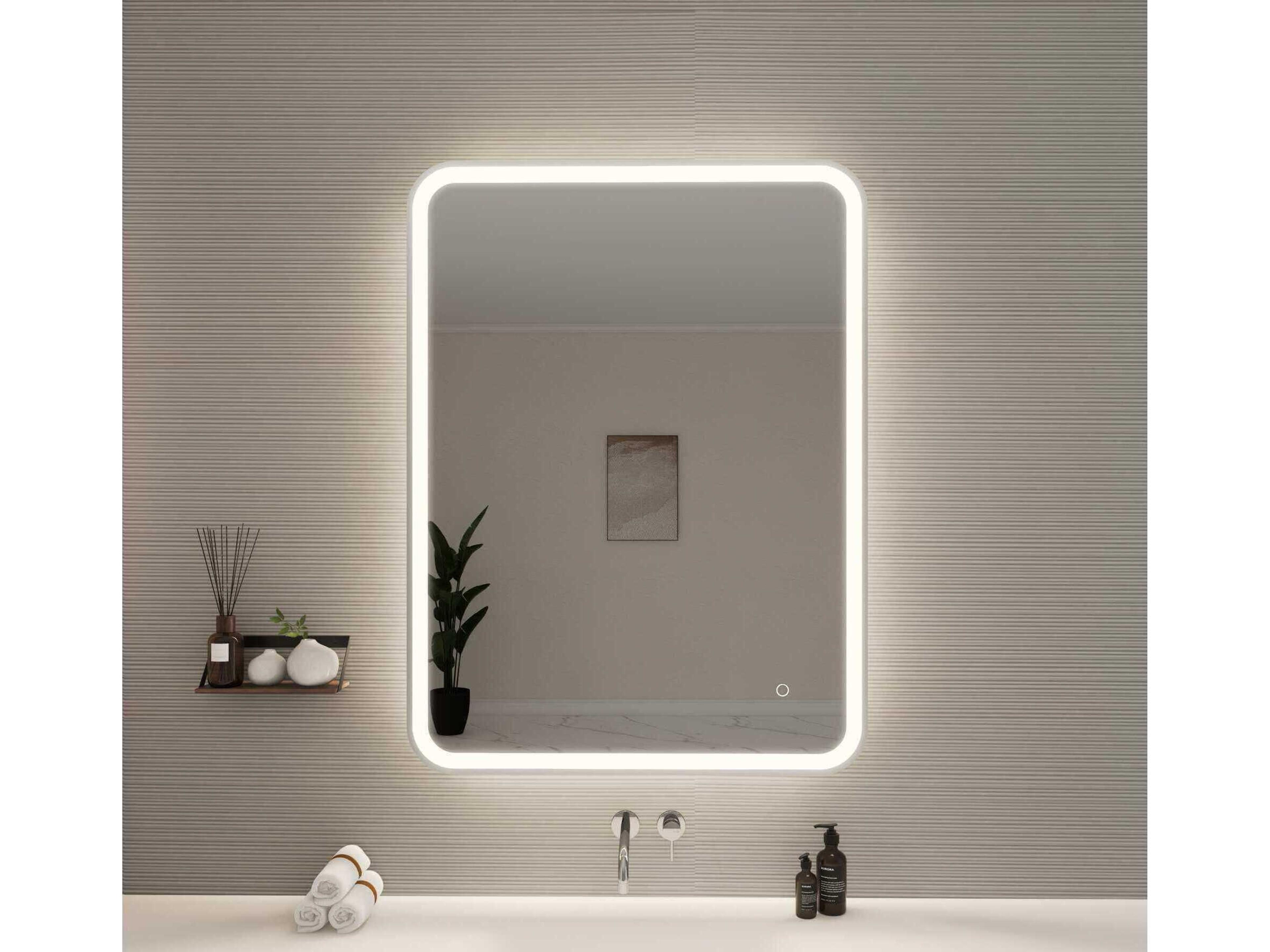 Elegant Lighting Harmoni Silver Rectangular Wall Mirror
