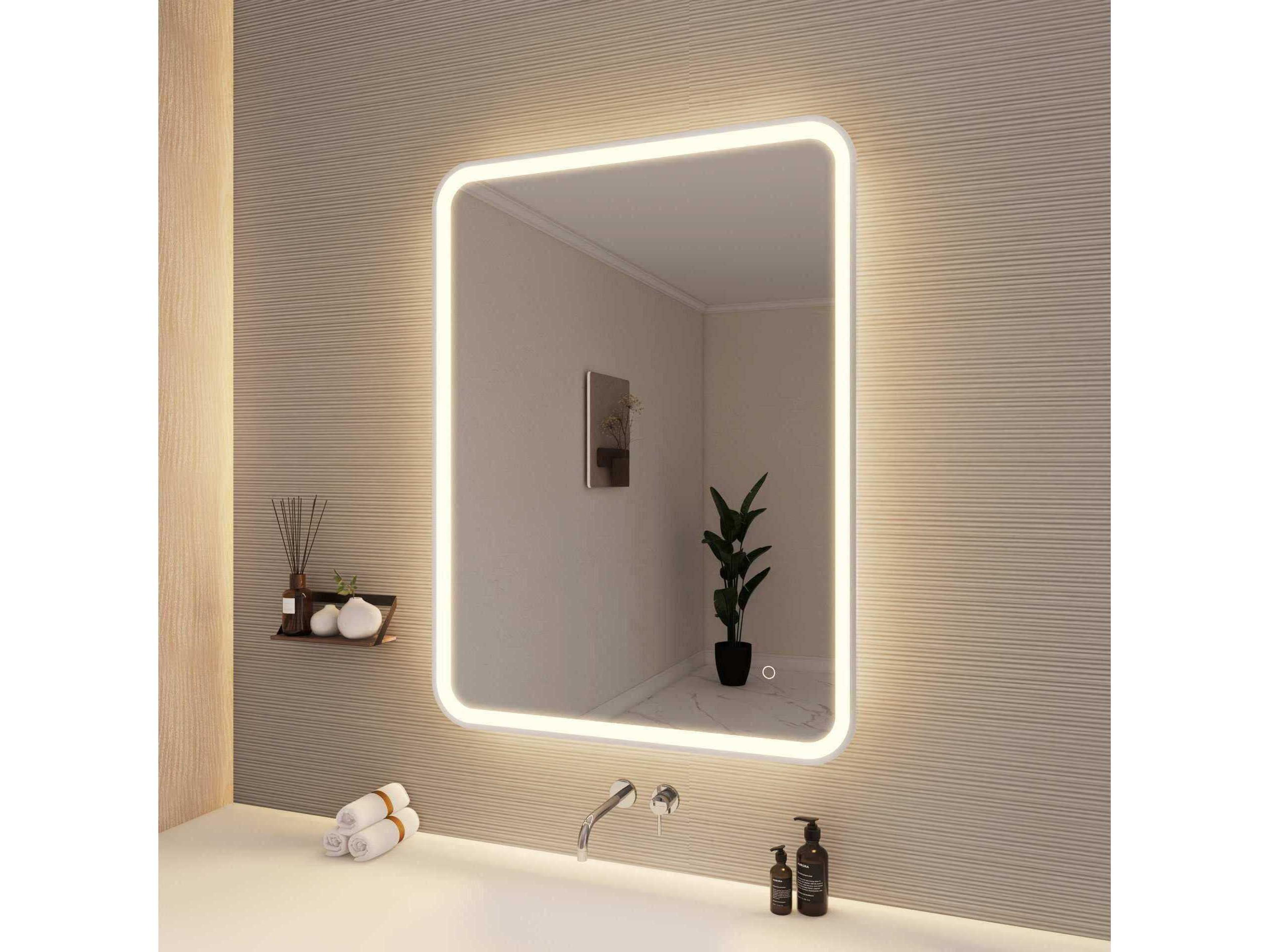 Elegant Lighting Harmoni Silver Rectangular Wall Mirror
