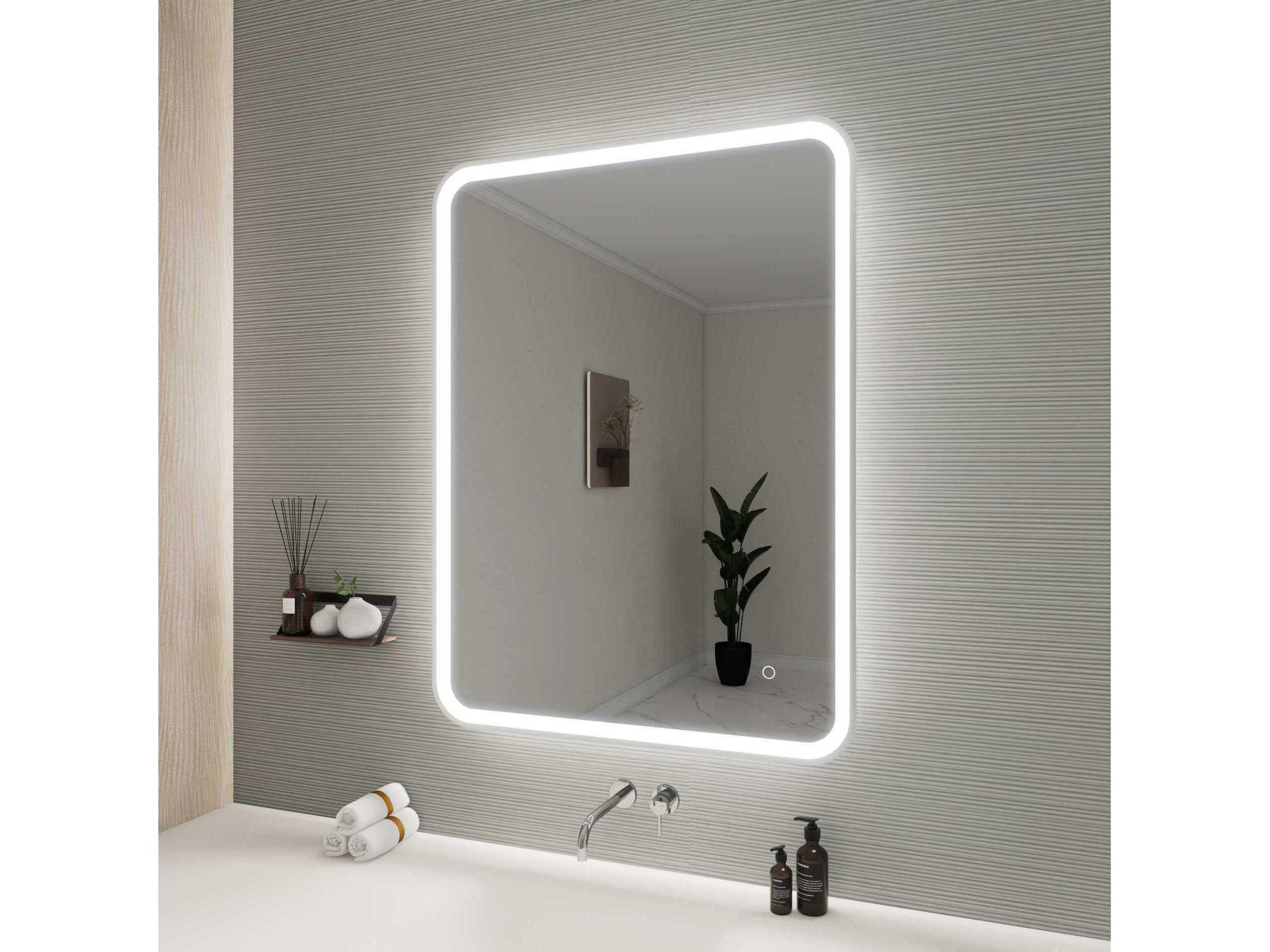 Elegant Lighting Harmoni Silver Rectangular Wall Mirror