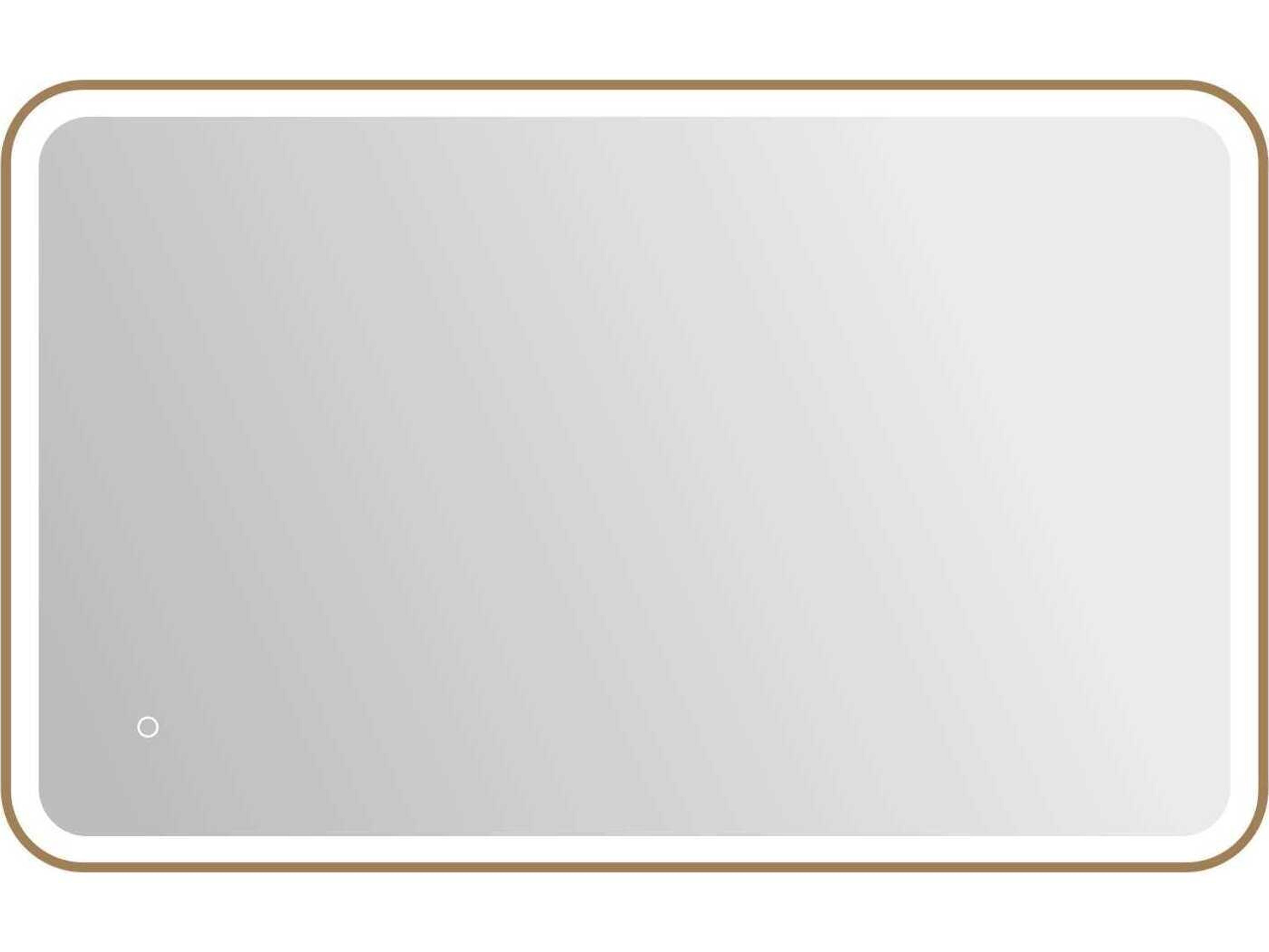 Harmoni Satin Gold Rectangular Wall Mirror